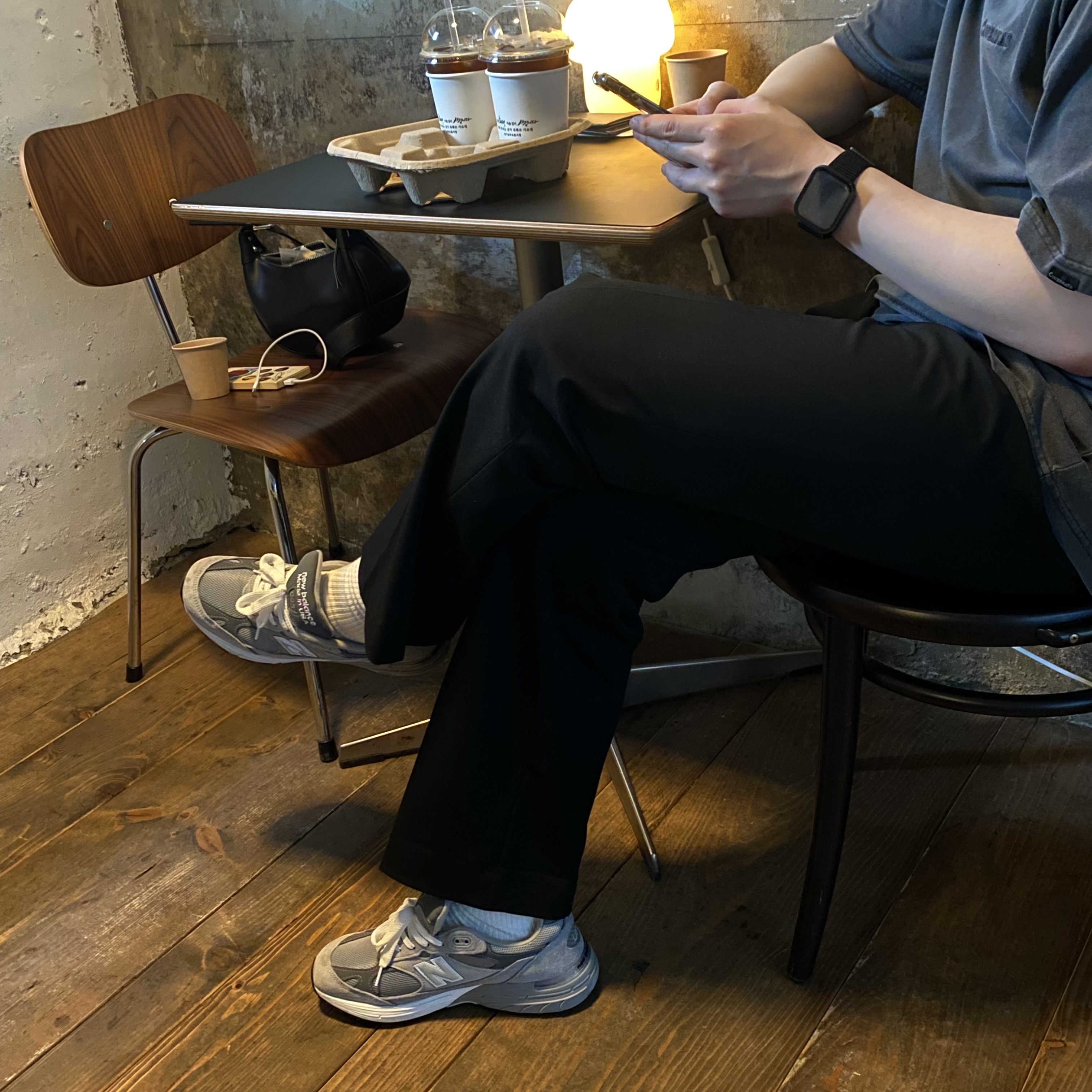 New Balance 993 Made in USA Grey - D Standard 착용 스타일 - 1