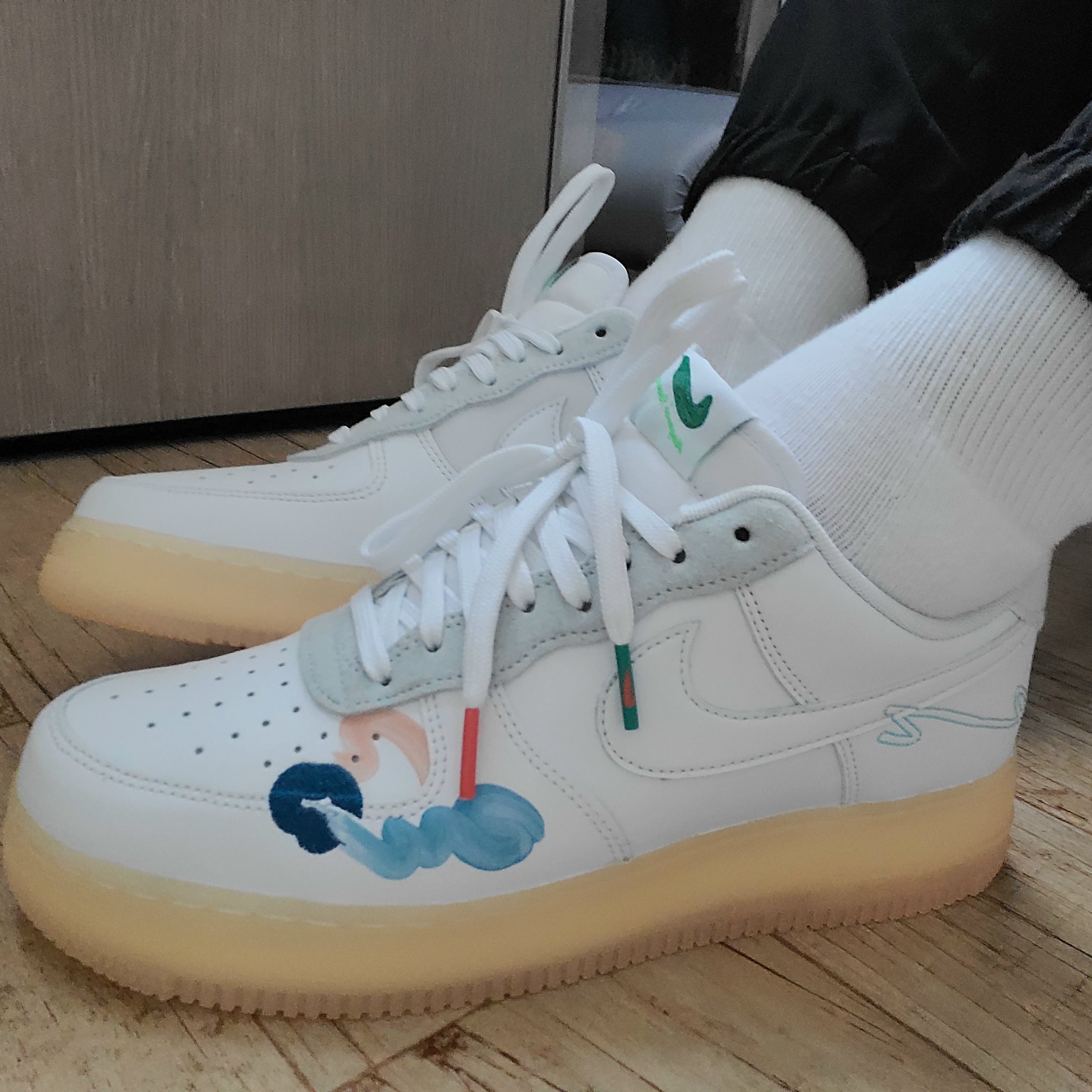 Nike x Mayumi Yamase Air Force 1 Flyleather Solar Red 착용 스타일