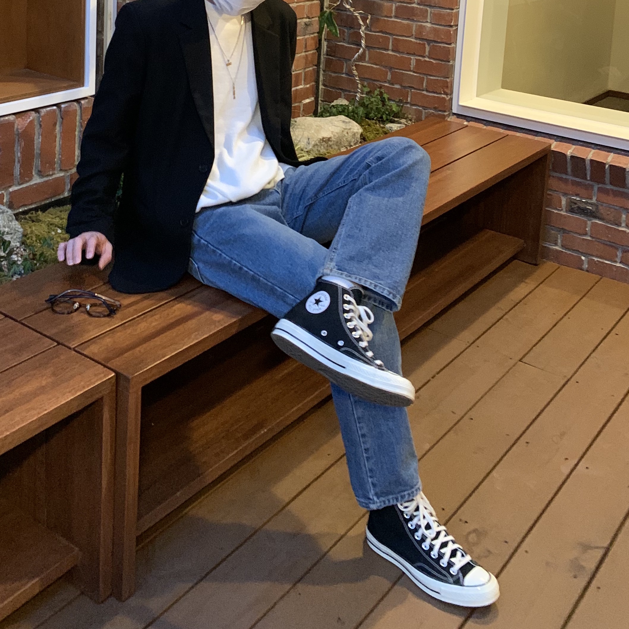 Converse Chuck 70 Hi Black 착용 스타일