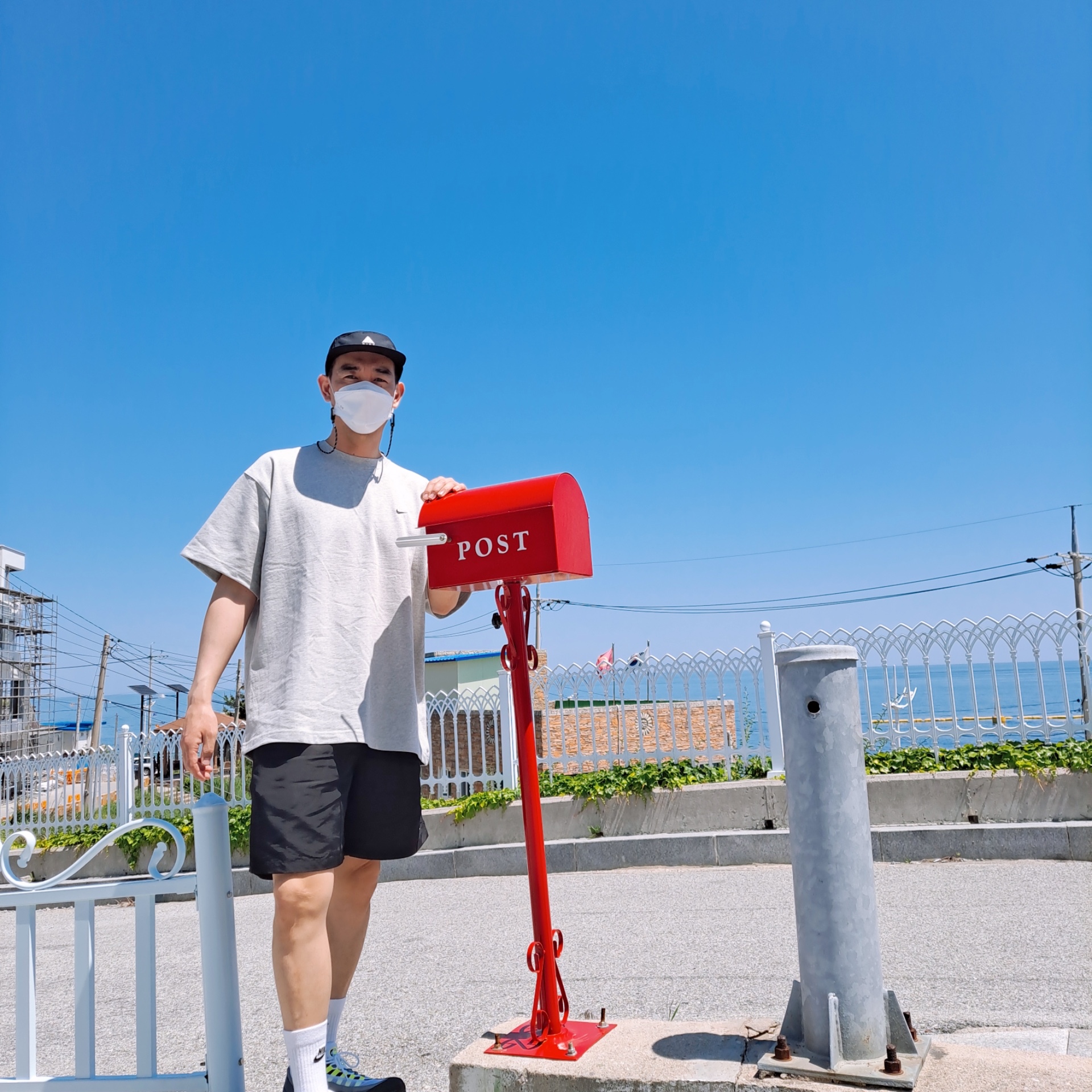 Nike x Kim Jones Oversized T-Shirt Grey Heather - Asia, Nike Air Max 95 OG Neon Yellow 2020 착용 스타일 - 3