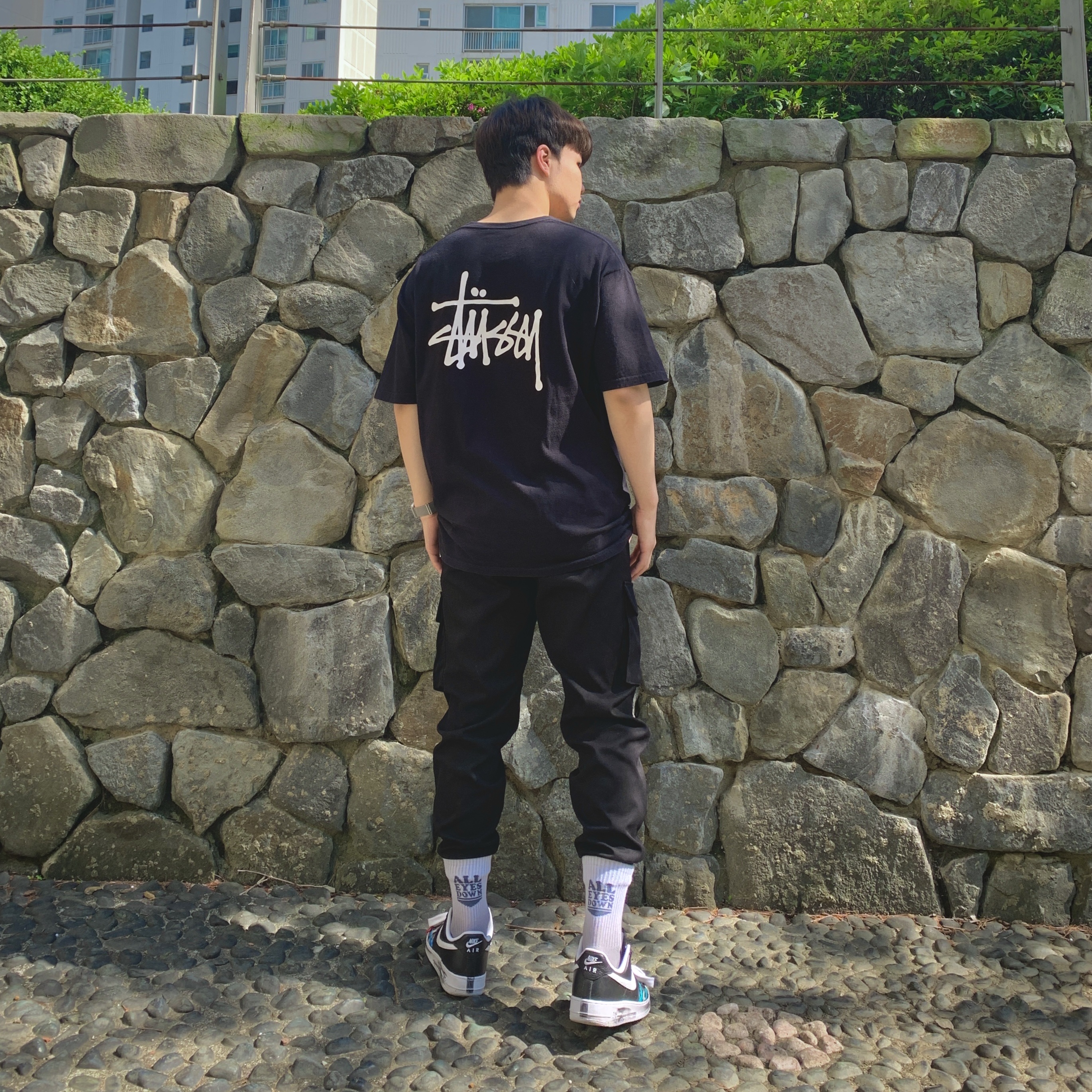Nike x Peaceminusone Air Force 1 Low Para-Noise 착용 스타일