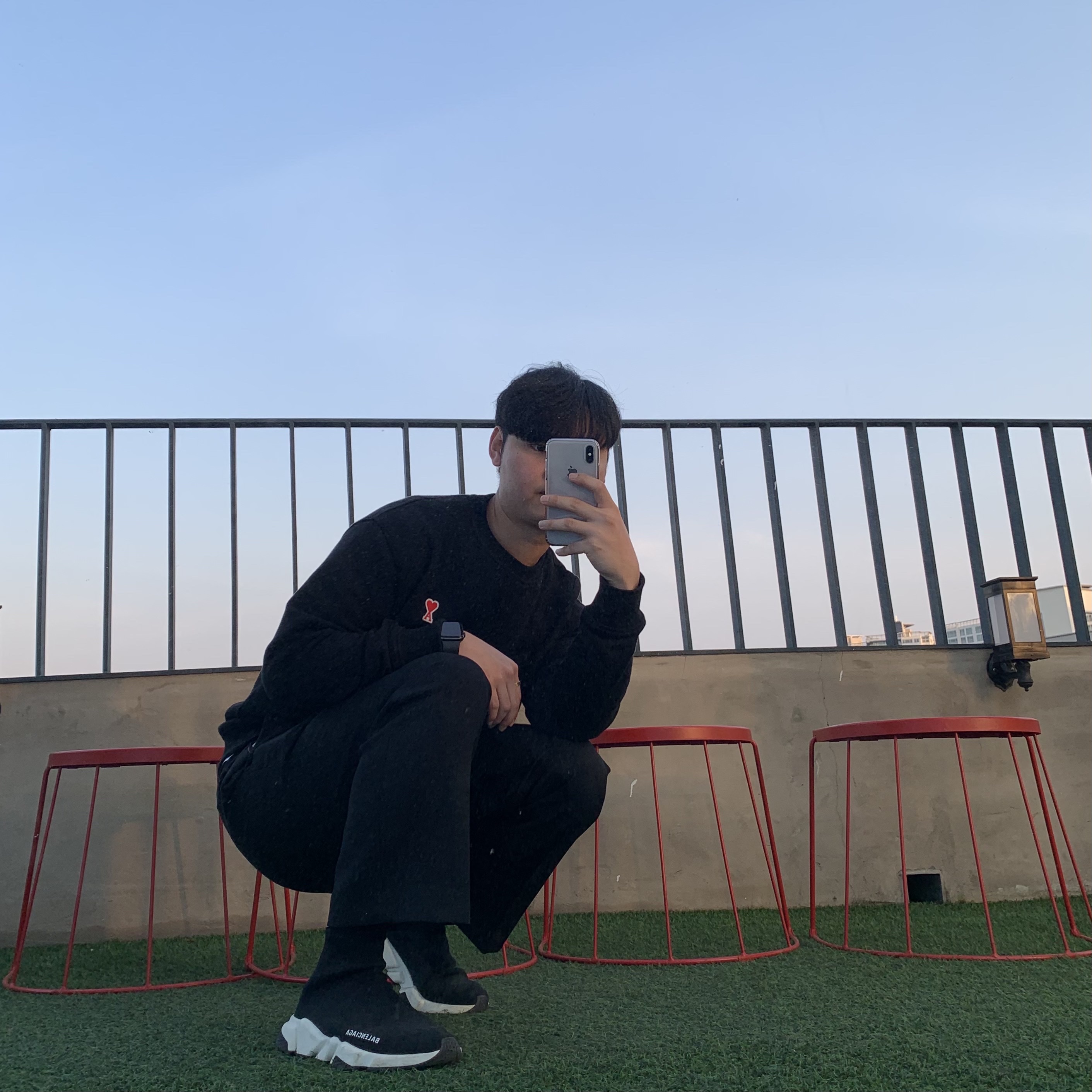 Balenciaga Speed Trainer Black White 2019 착용 스타일