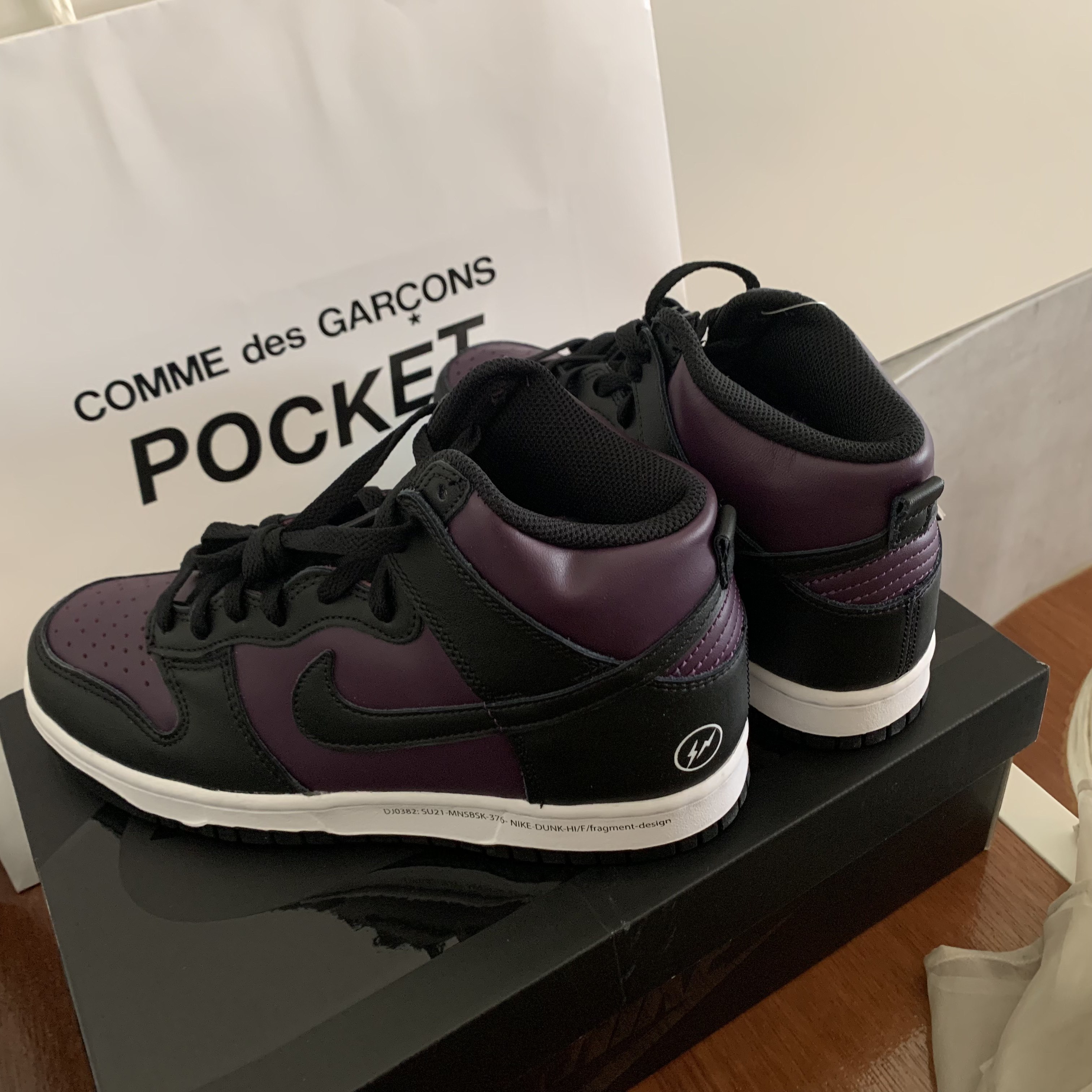 Nike x Fragment Dunk High Black 착용 스타일