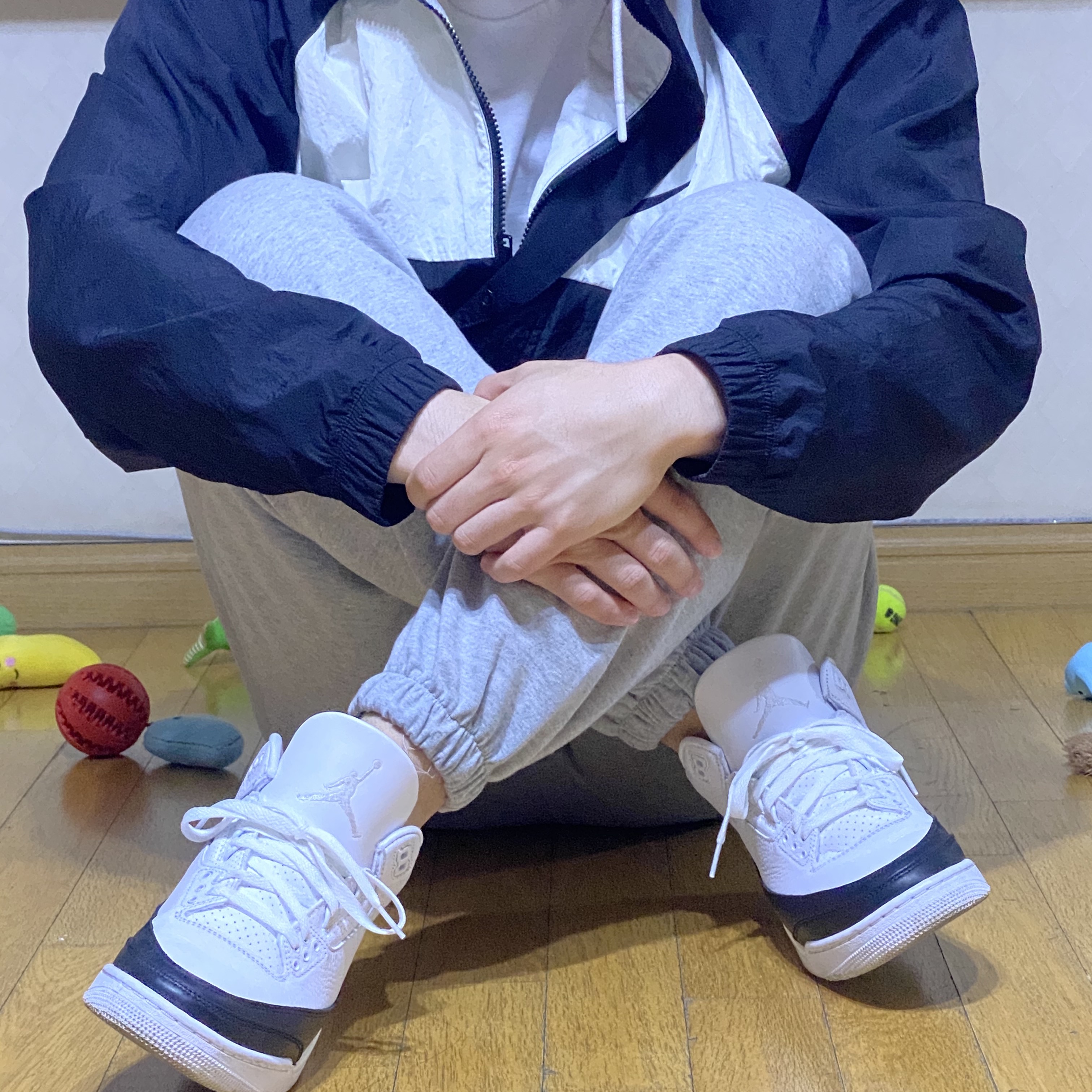 Jordan 3 x Fragment Retro SP White Black 착용 스타일