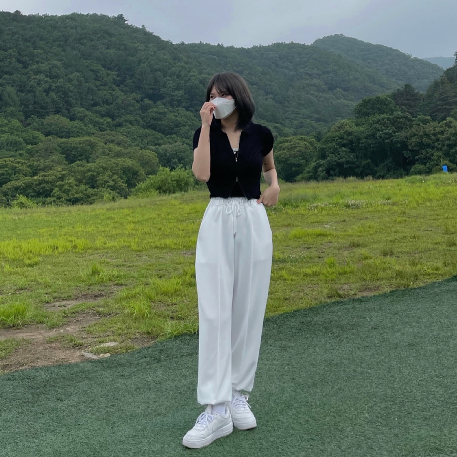 (W) Nike Air Force 1 Shadow Triple White 착용 스타일