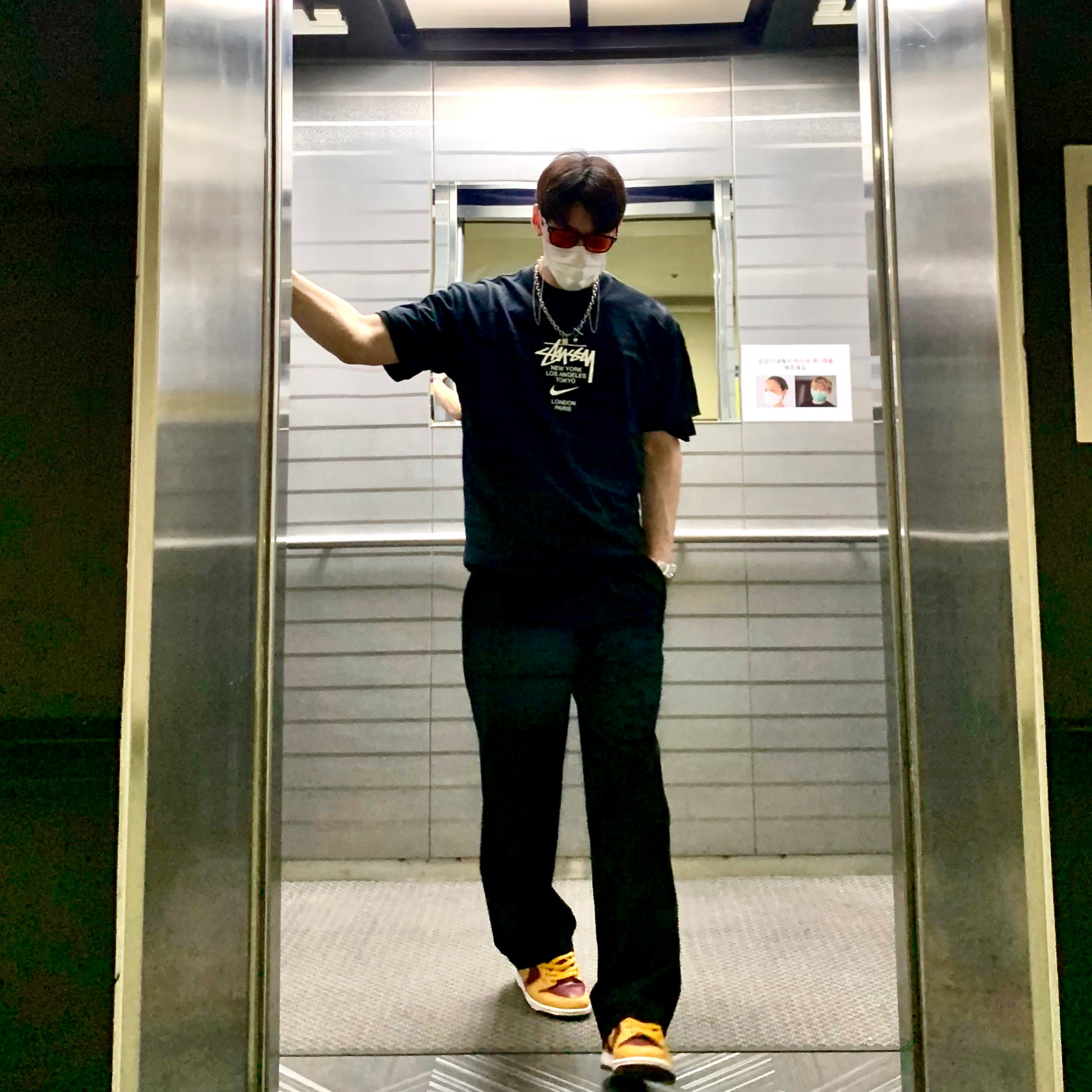 Nike x Stussy WT T-Shirt Black - US/EU 착용 스타일