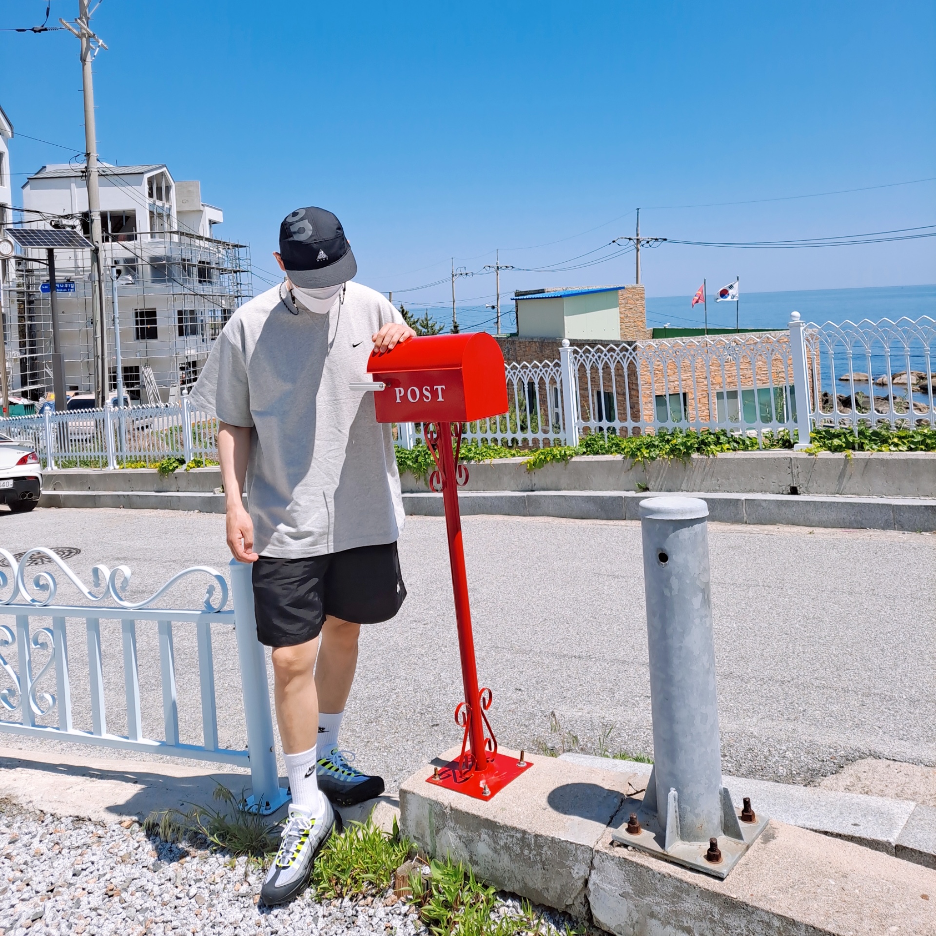 Nike x Kim Jones Oversized T-Shirt Grey Heather - Asia, Nike Air Max 95 OG Neon Yellow 2020 착용 스타일 - 2
