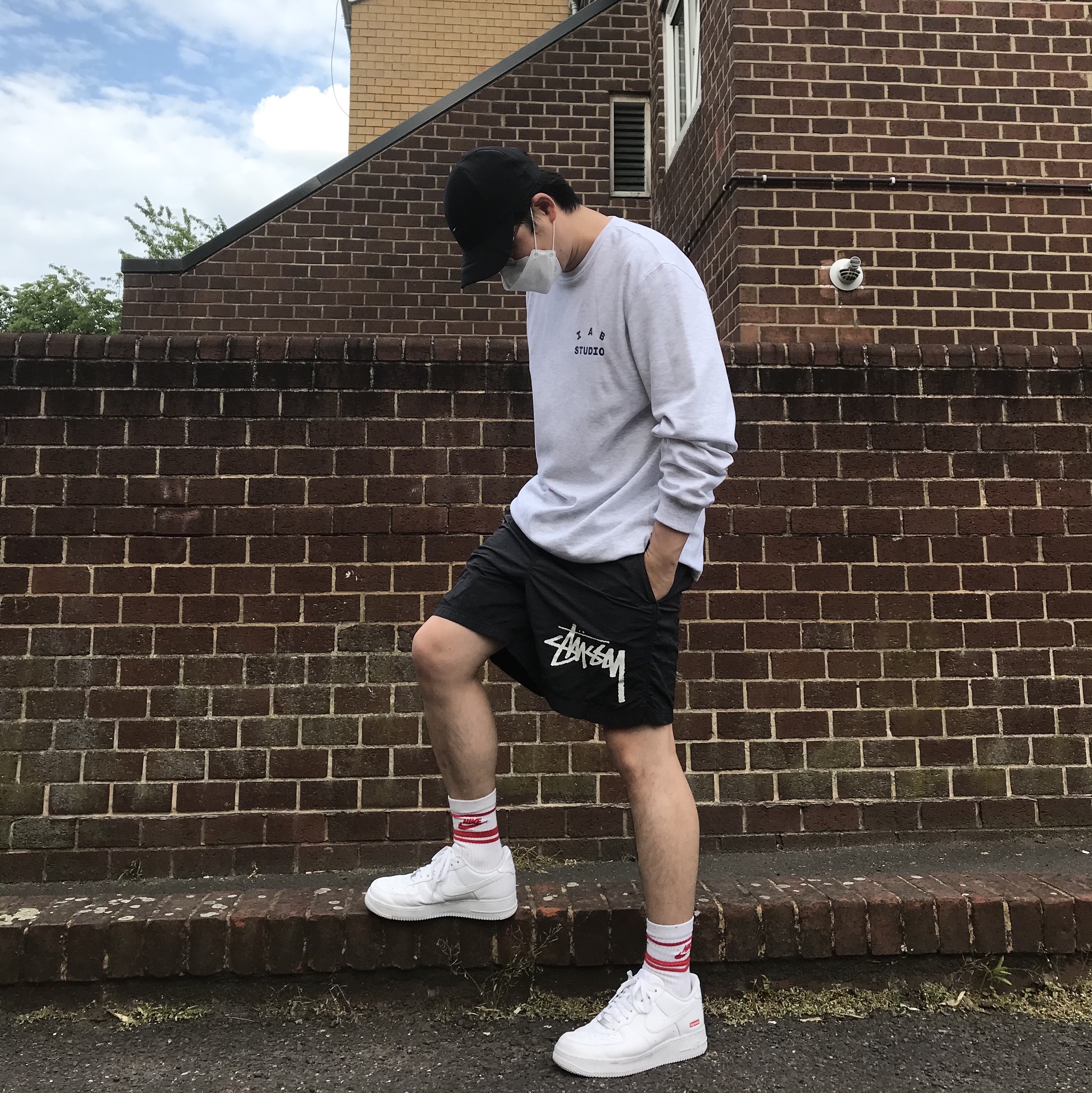 Nike x Drake Nocta NRG AU L91 Cap, IAB Studio Long Sleeve Light Gray 착용 스타일