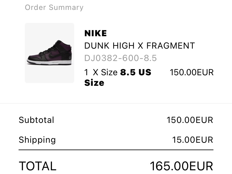 Nike x Fragment Dunk High Black 착용 스타일