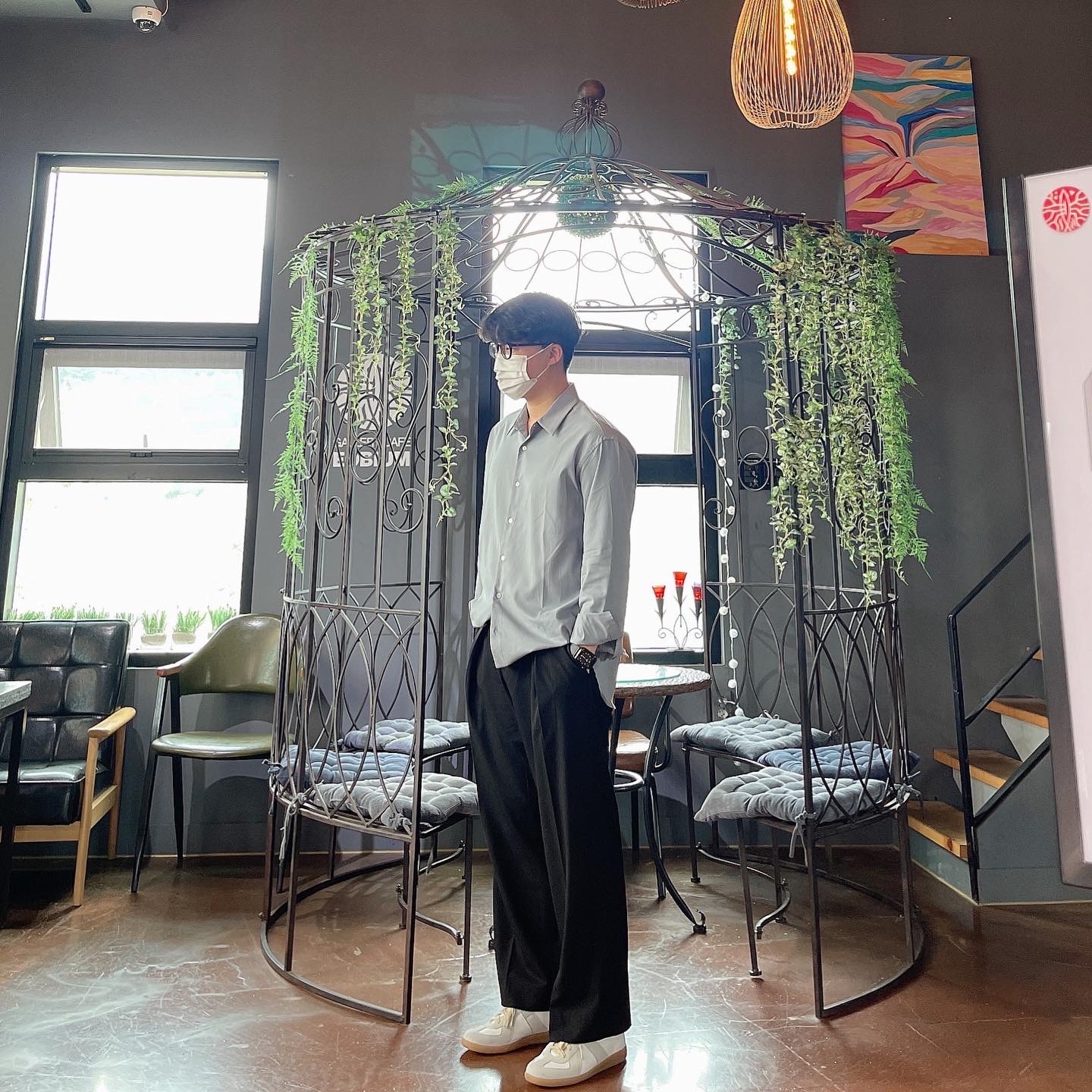 Maison Margiela Calfskin Replica Sneakers 착용 스타일 - 1