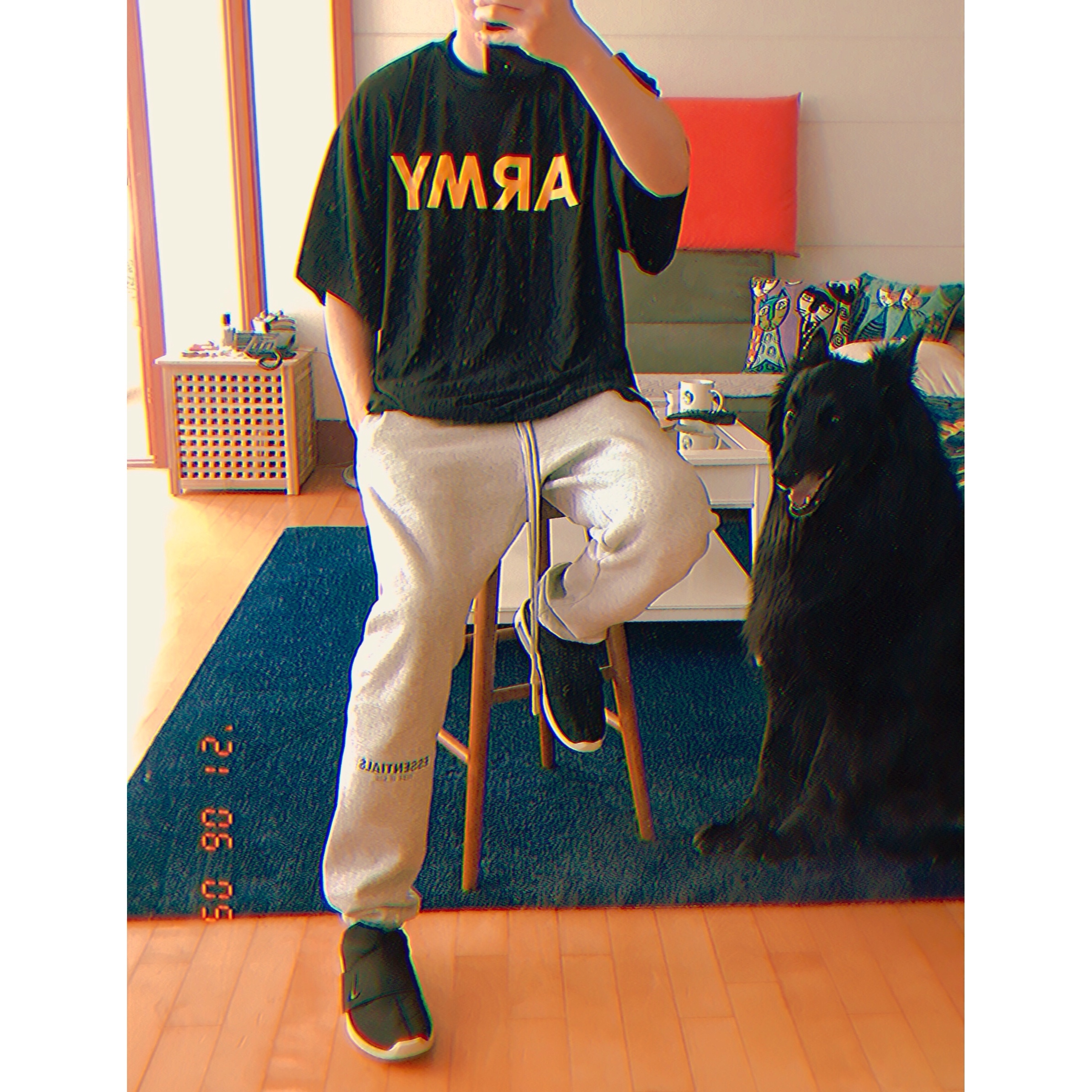 Essentials Sweatpants Heather Grey - 20FW, Nike x Fear of God Air Fear of God Moccasin Black 착용 스타일