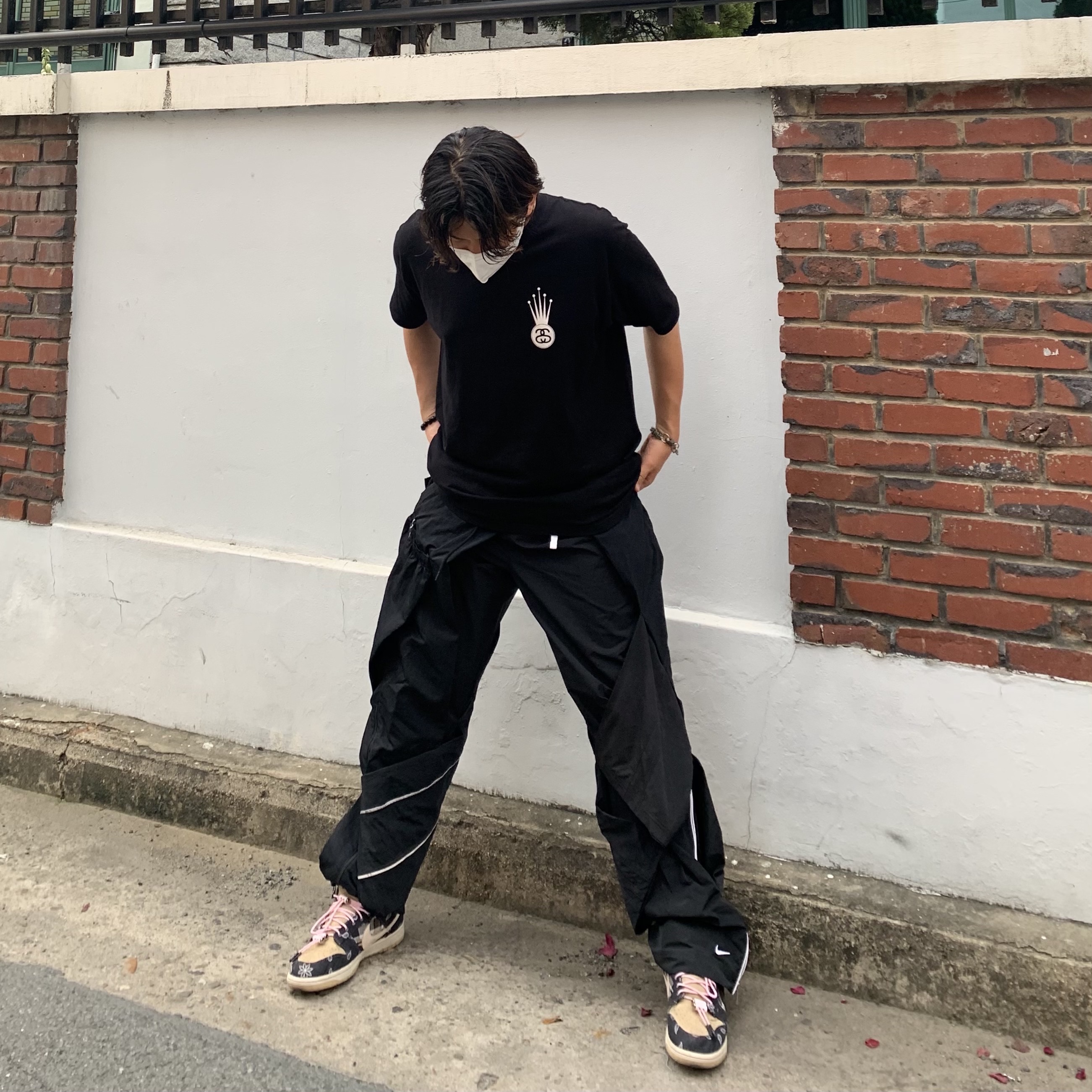Nike NRG DH Pants Black, Nike x Travis Scott SB Dunk Low 착용 스타일