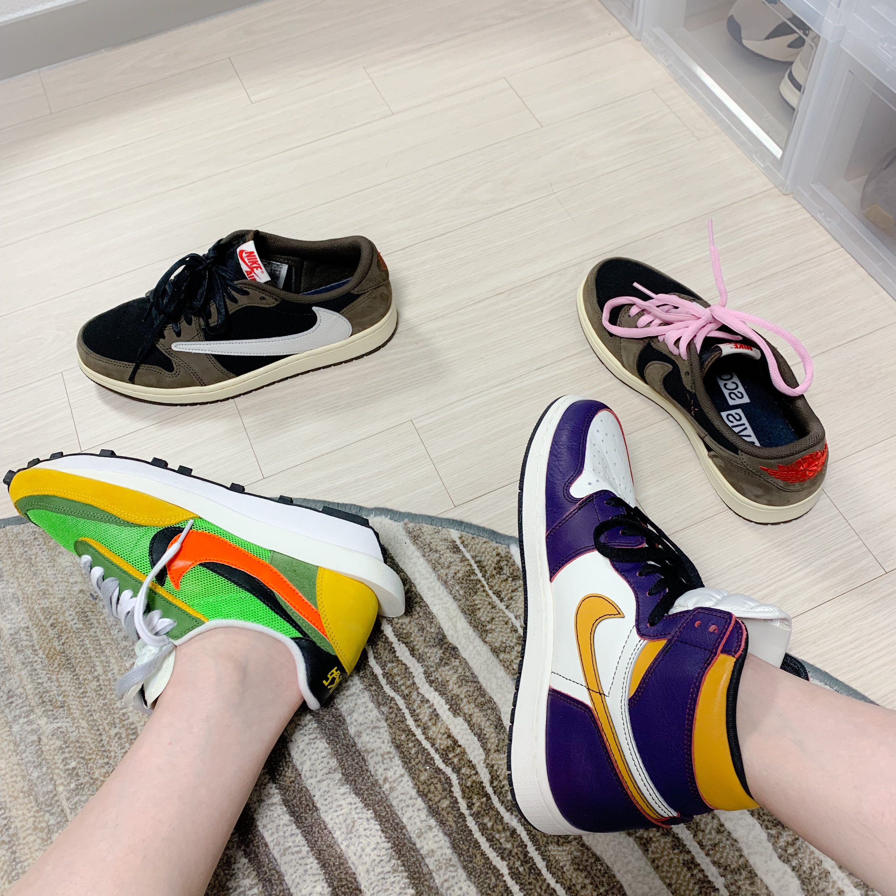 Jordan 1 x Travis Scott Retro Low OG SP Mocha, Nike x Tom Sachs Mars Yard Overshoe 3.0 착용 스타일 - 2