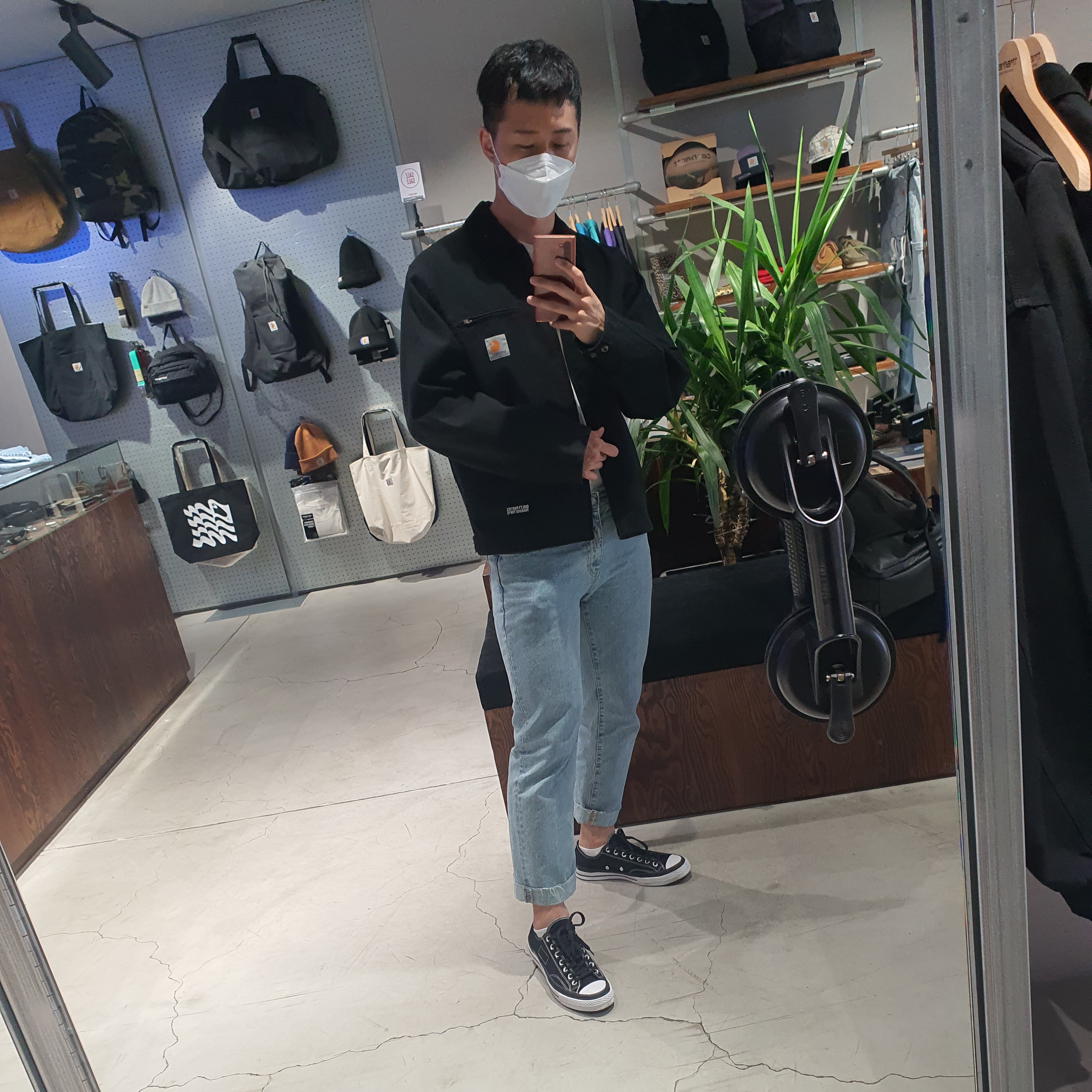 Converse x Moncler x Fragment Chuck 70 Ox Black 착용 스타일
