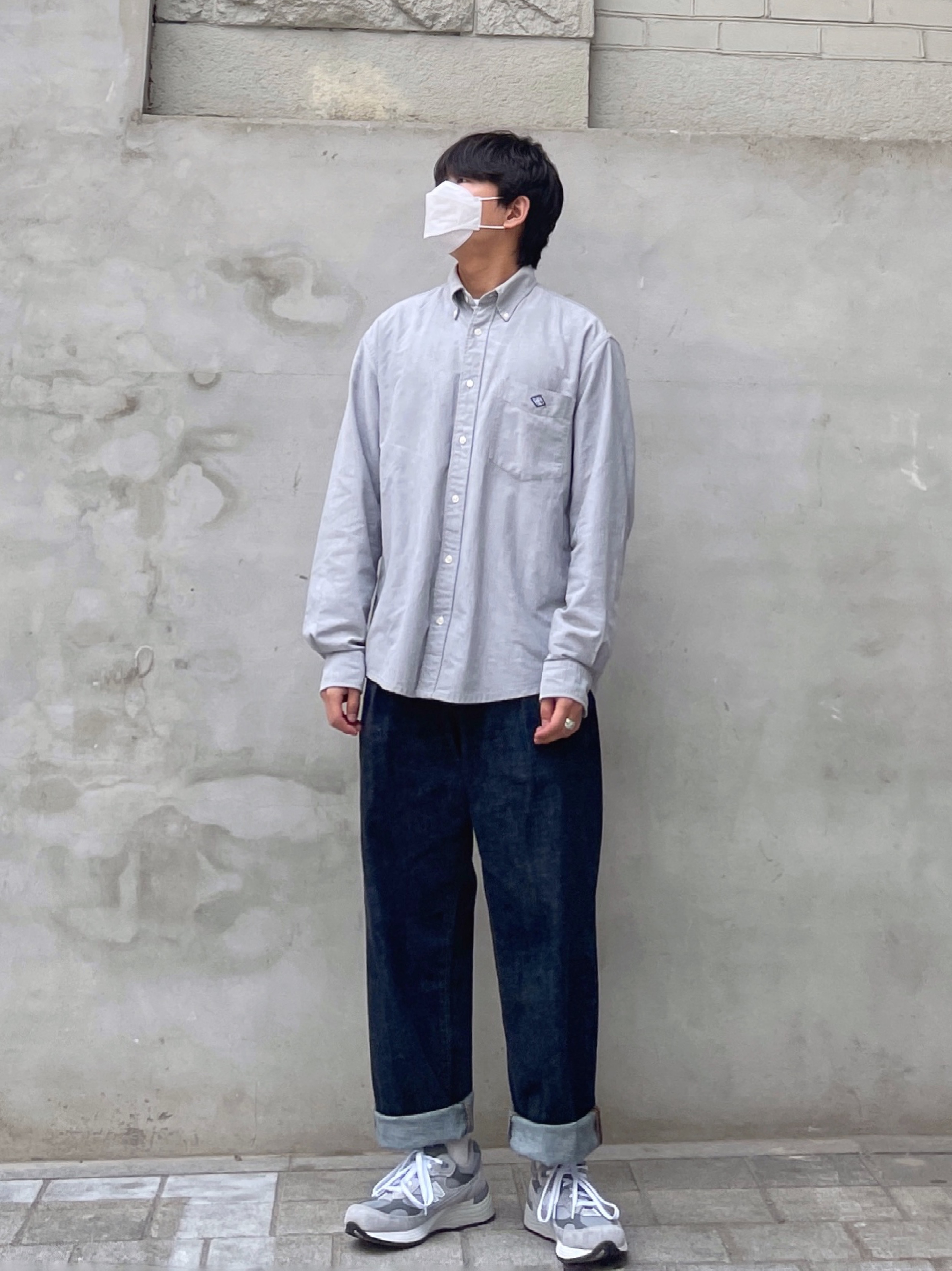 New Balance 992 Made in USA Grey - D Standard 착용 스타일 - 1