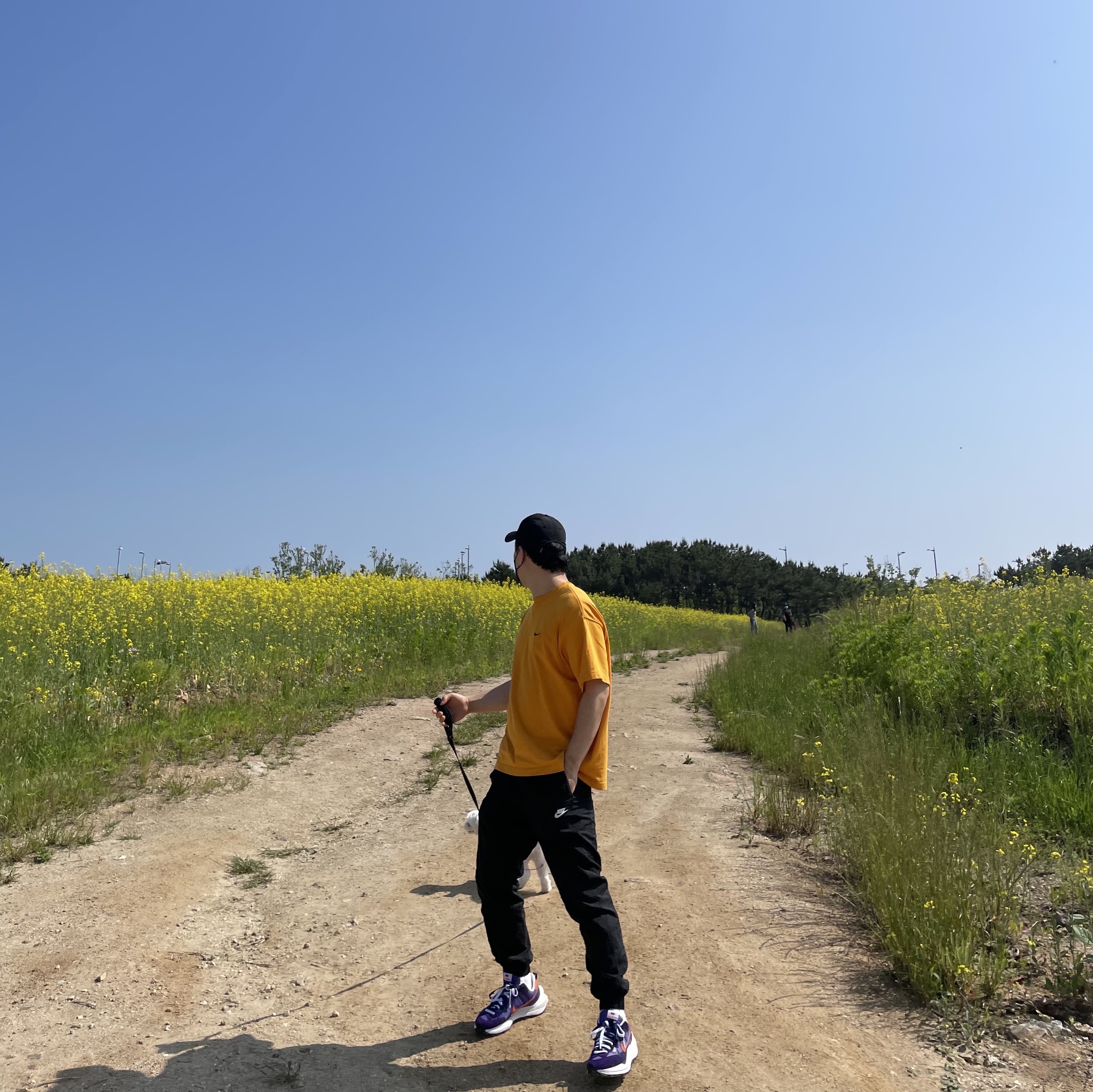Nike x Sacai VaporWaffle Dark Iris, Nike x Kim Jones Oversized T-Shirt Circuit Orange - US/EU 착용 스타일