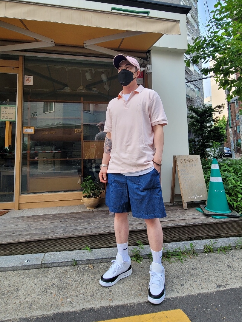 Jordan 3 x Fragment Retro SP White Black 착용 스타일