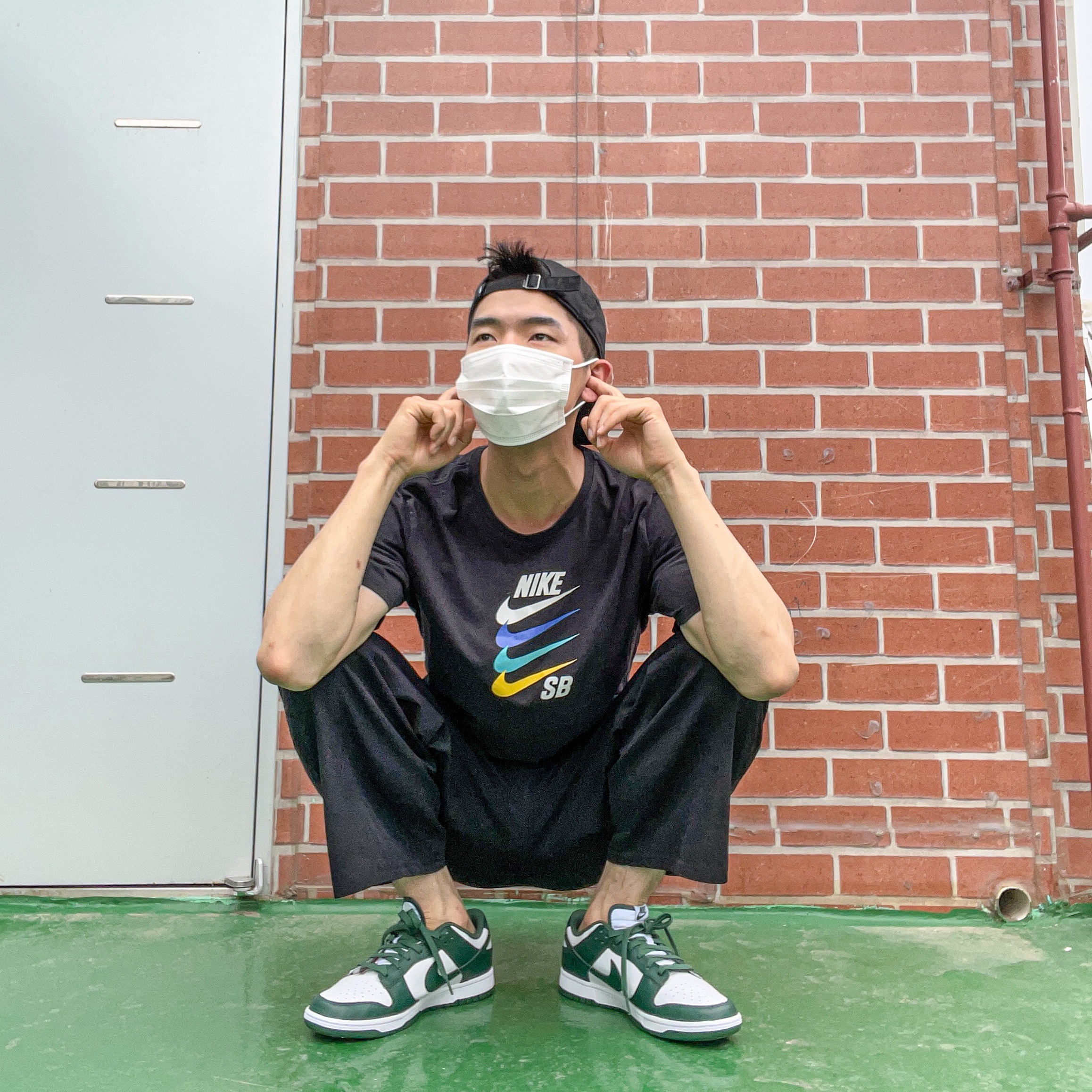 Nike Dunk Low Retro Varsity Green 착용 스타일