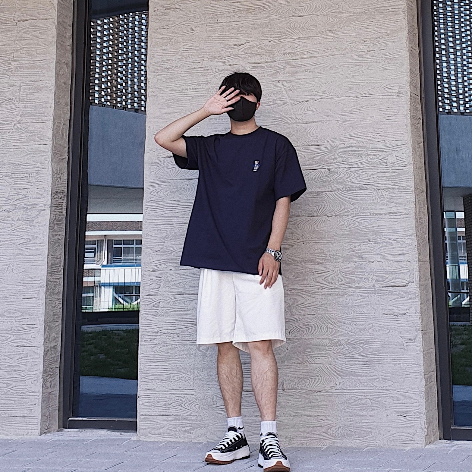 Converse Run Star Hike Low Black 착용 스타일