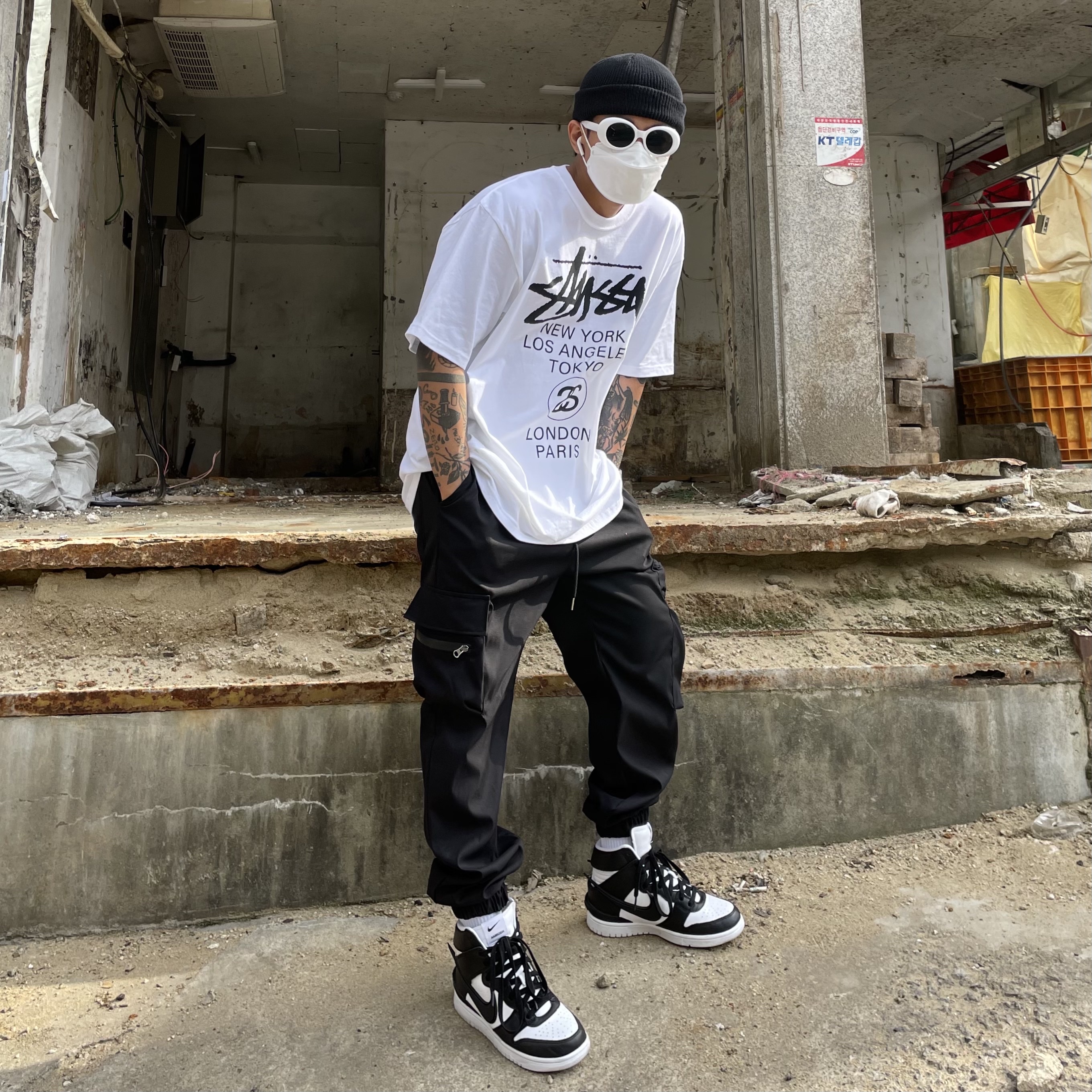 Nike x Ambush Dunk High Black 착용 스타일