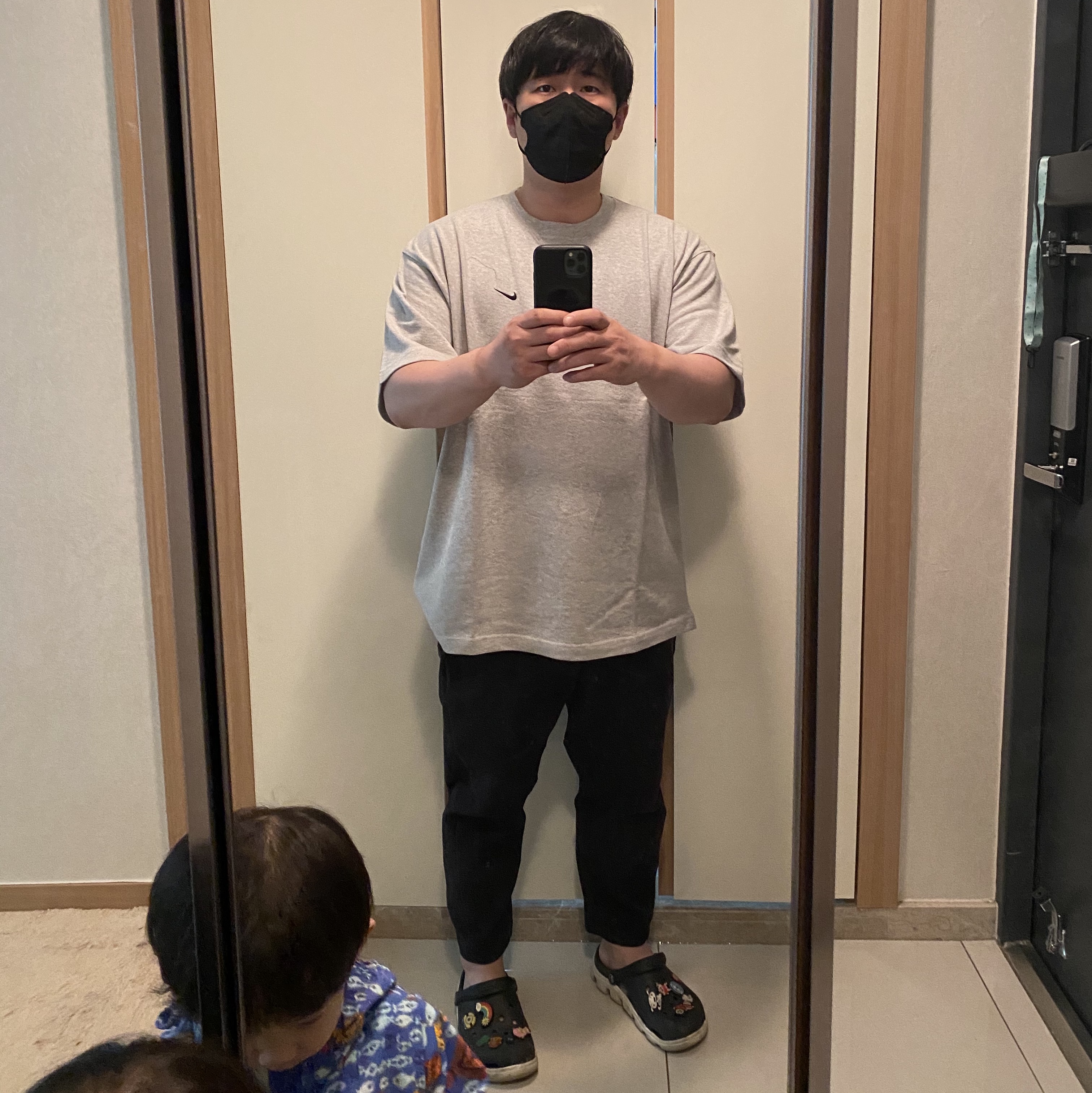 Nike x Kim Jones Oversized T-Shirt Grey Heather - US/EU 착용 스타일