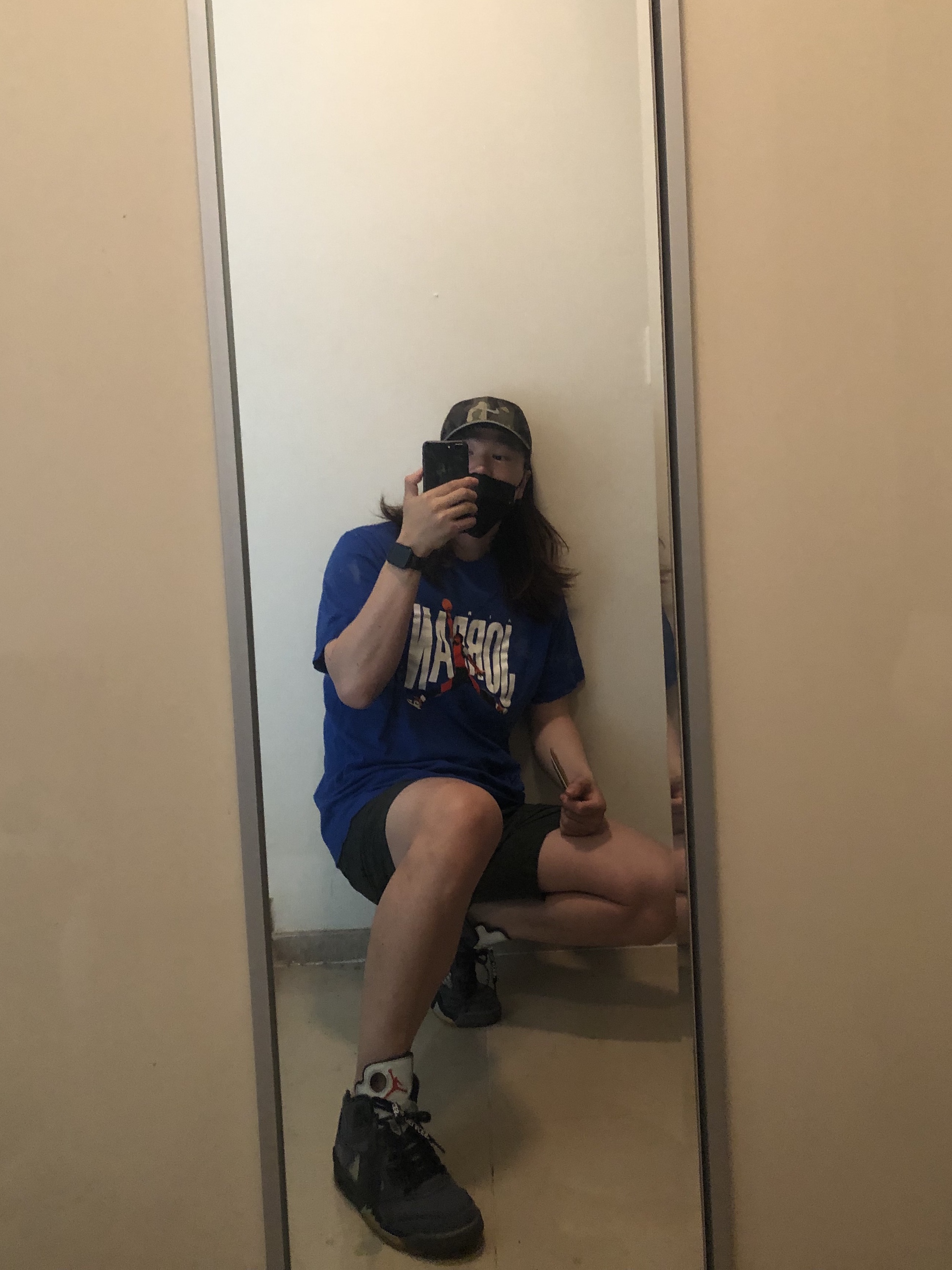 Jordan 5 x Off-White Retro SP Black Muslin 착용 스타일