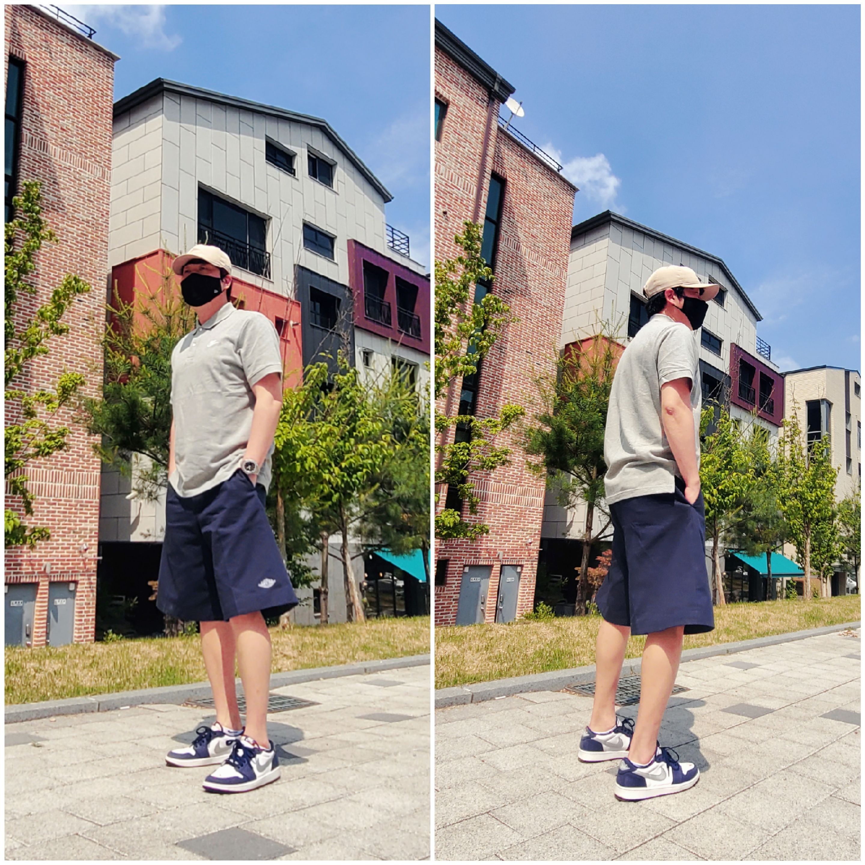 Jordan 1 Low SB Koston Midnight Navy 착용 스타일 - 1