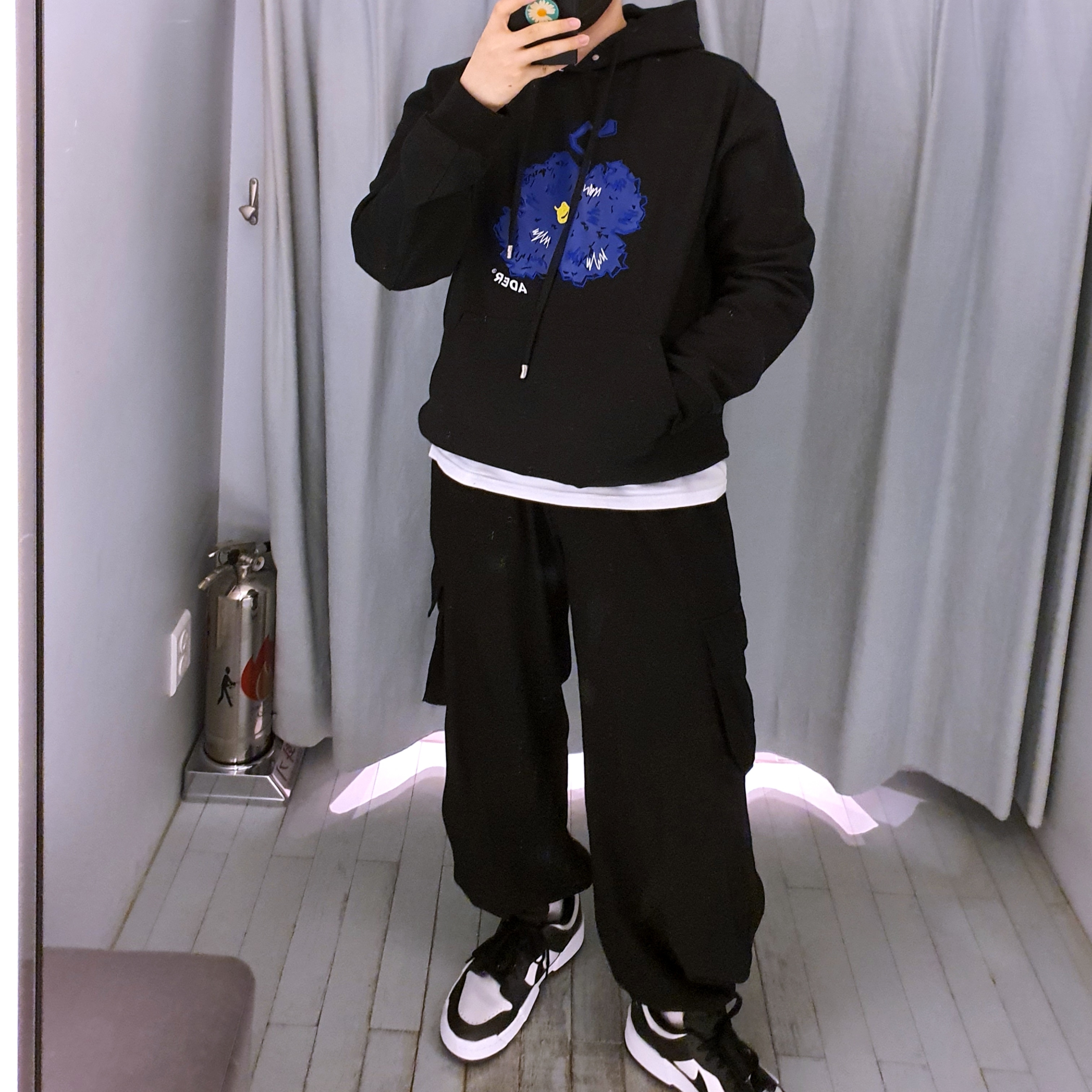 (W) Nike Dunk Low Disrupt Black White 착용 스타일