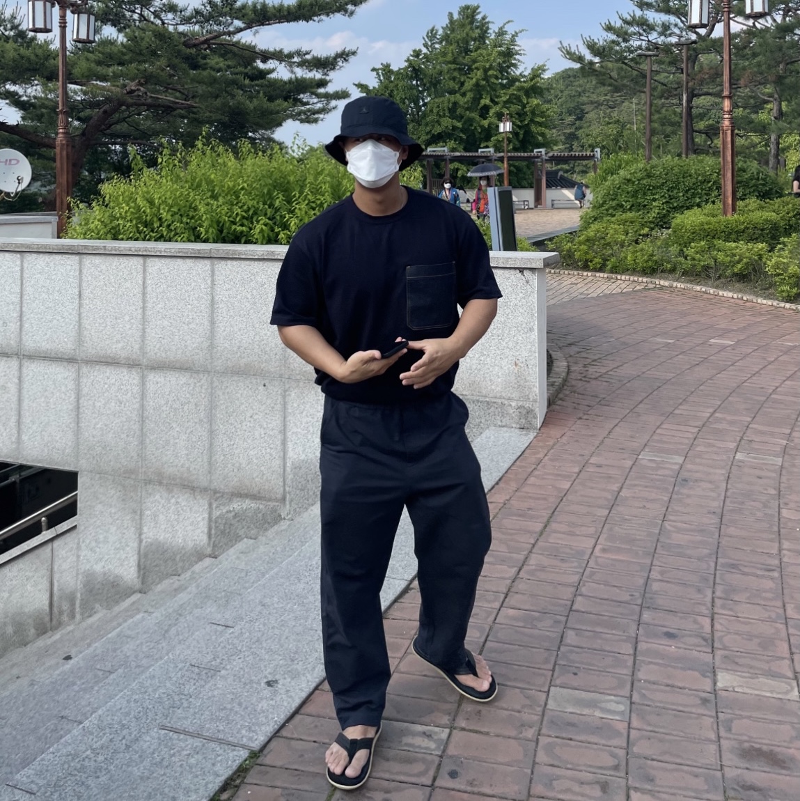 Jordan Jumpman Washed Bucket Hat Black 착용 스타일 - 1