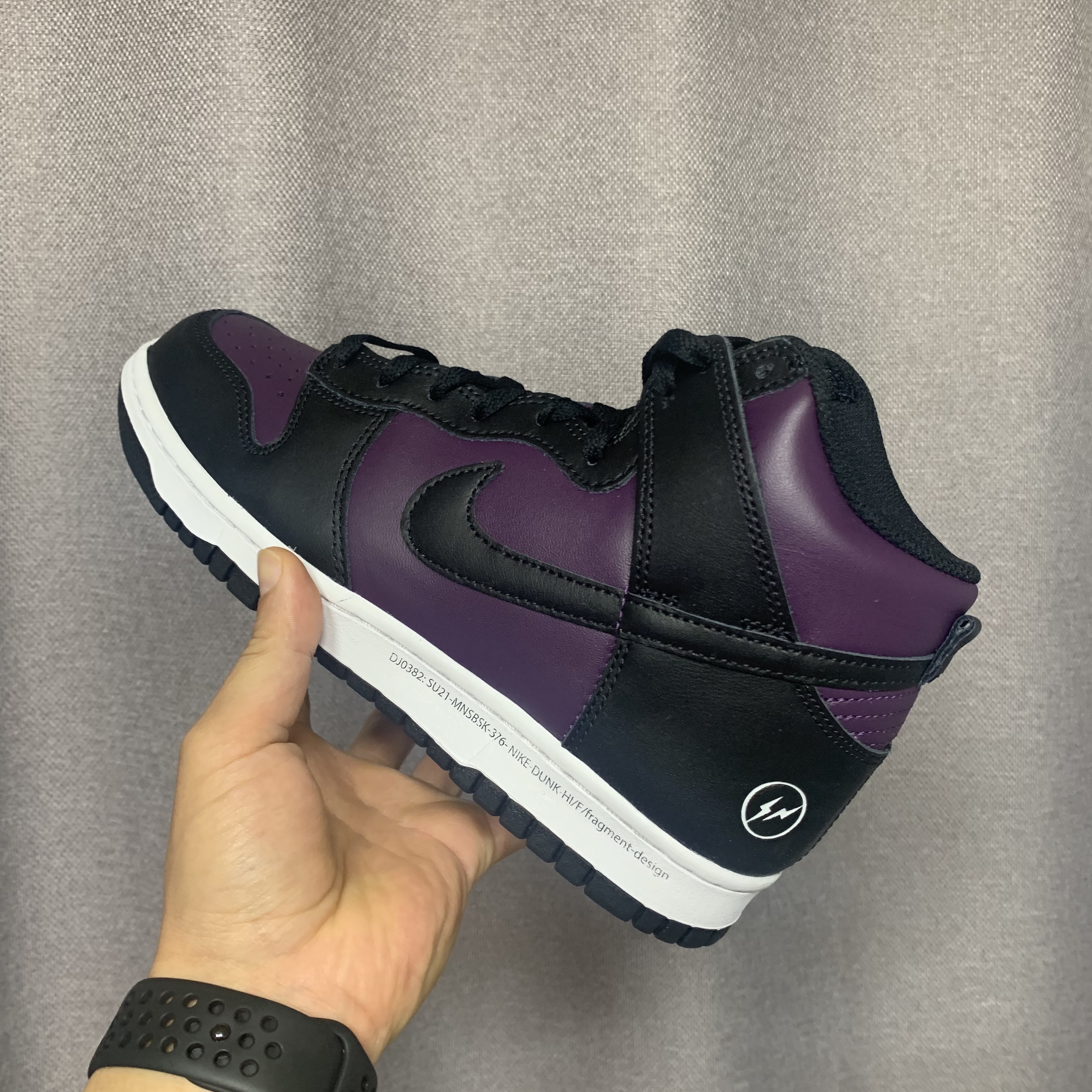 Nike x Fragment Dunk High Black 착용 스타일