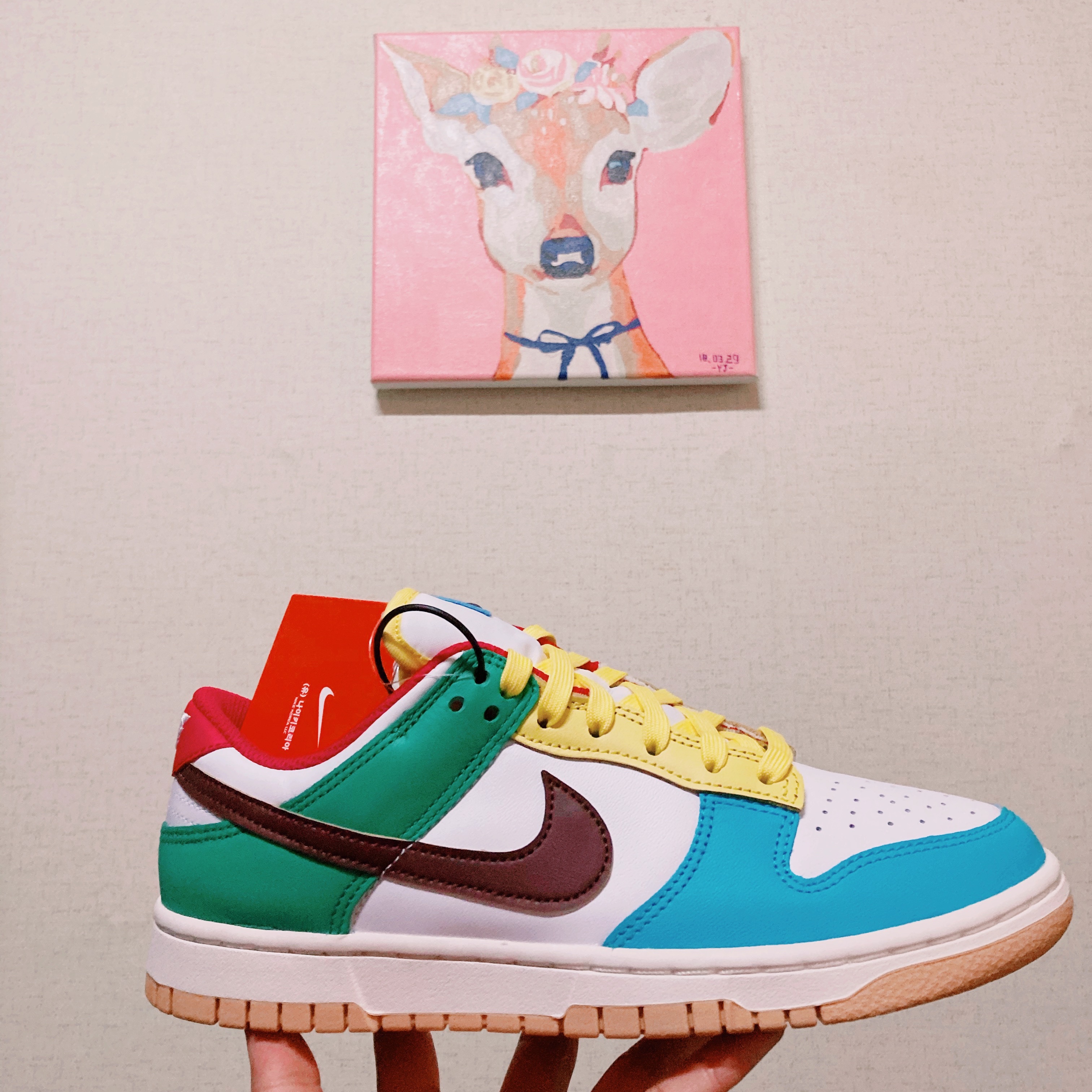 Nike Dunk Low SE Free.99 White 착용 스타일 - 1