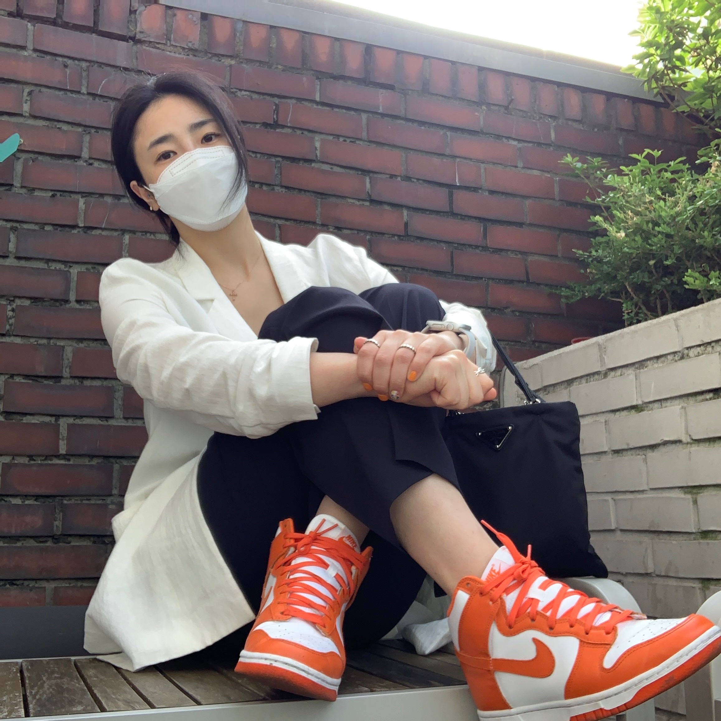Nike Dunk High Retro Orange Blaze 착용 스타일