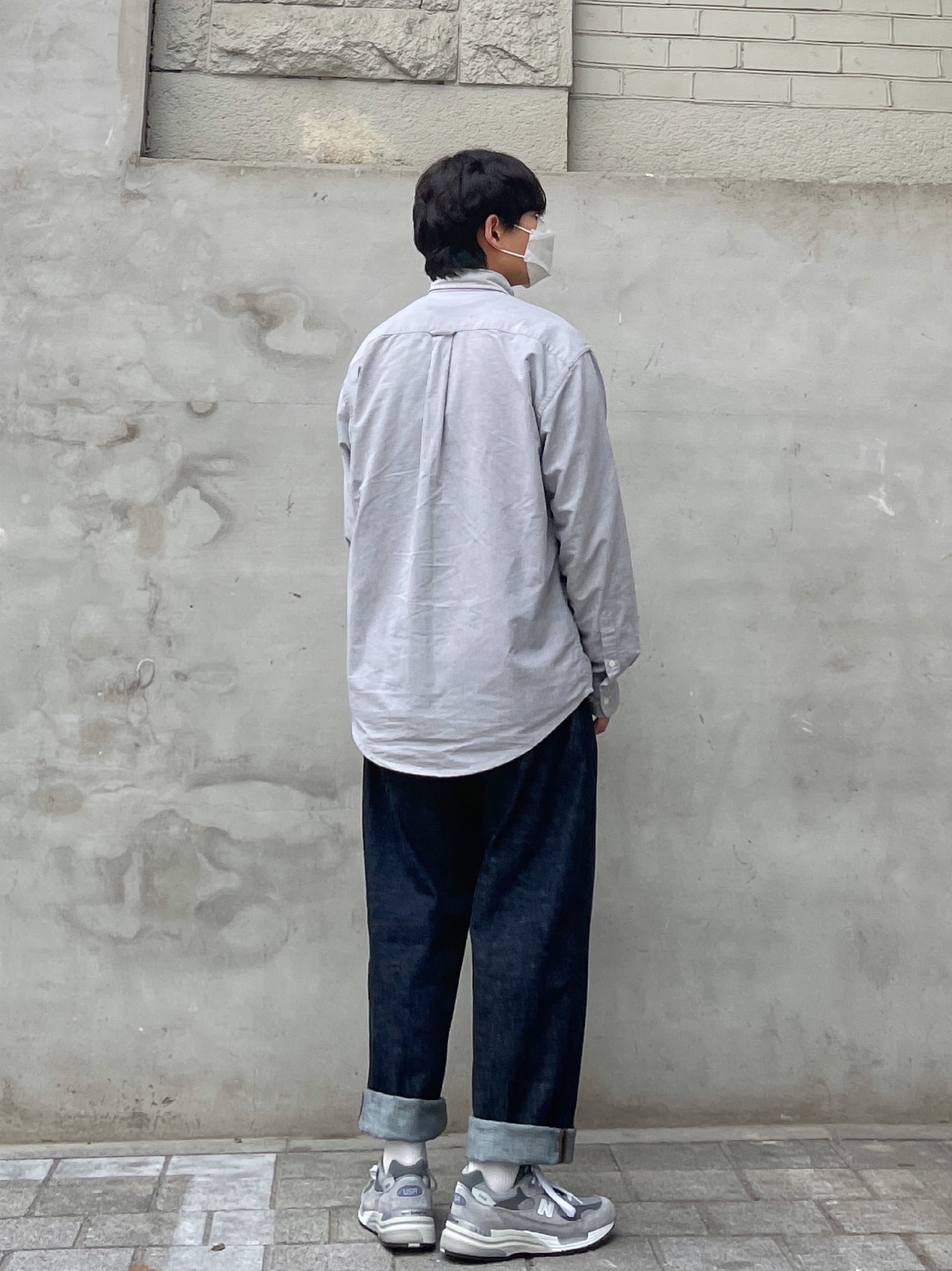 New Balance 992 Made in USA Grey - D Standard 착용 스타일 - 2