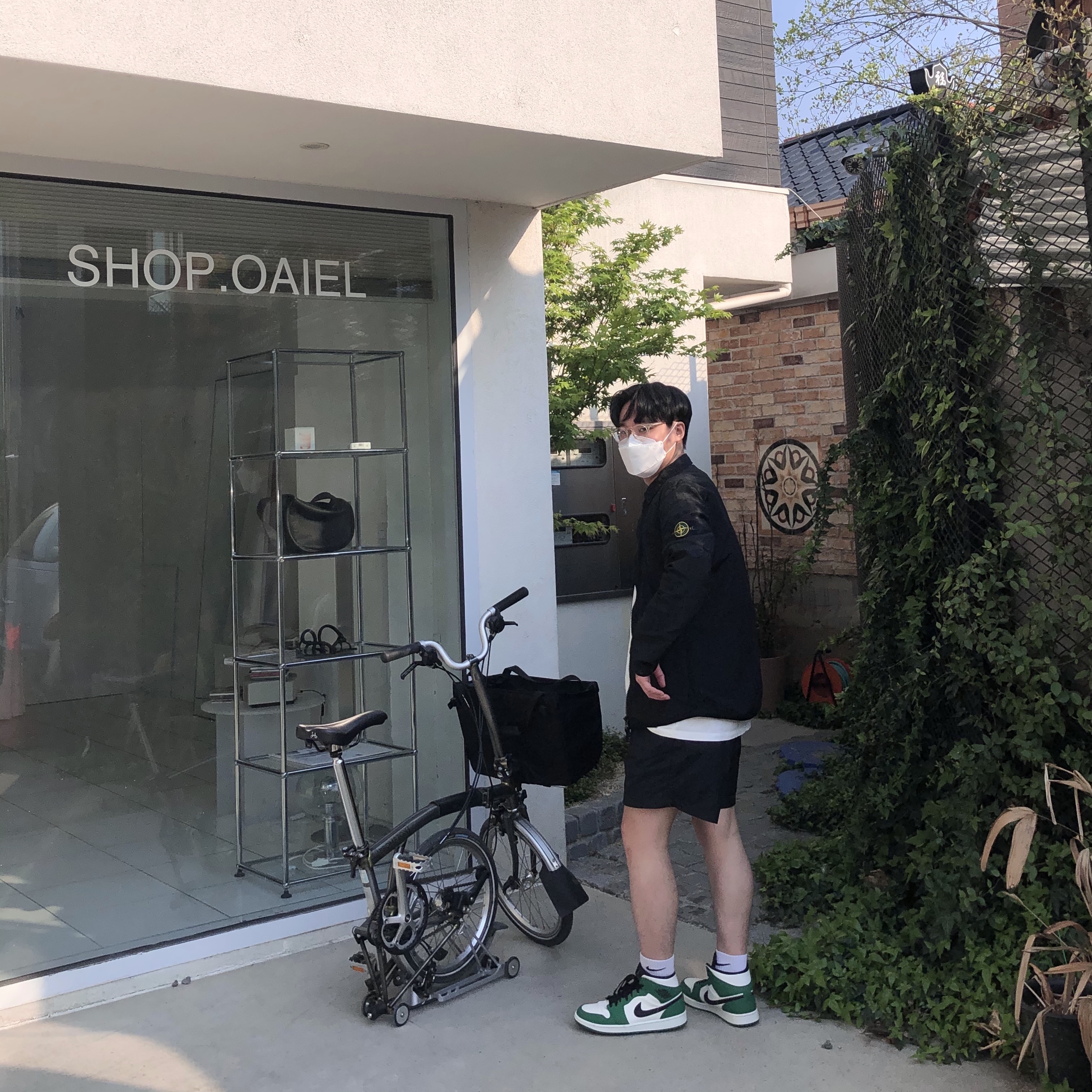 Jordan 1 Mid Pine Green 착용 스타일