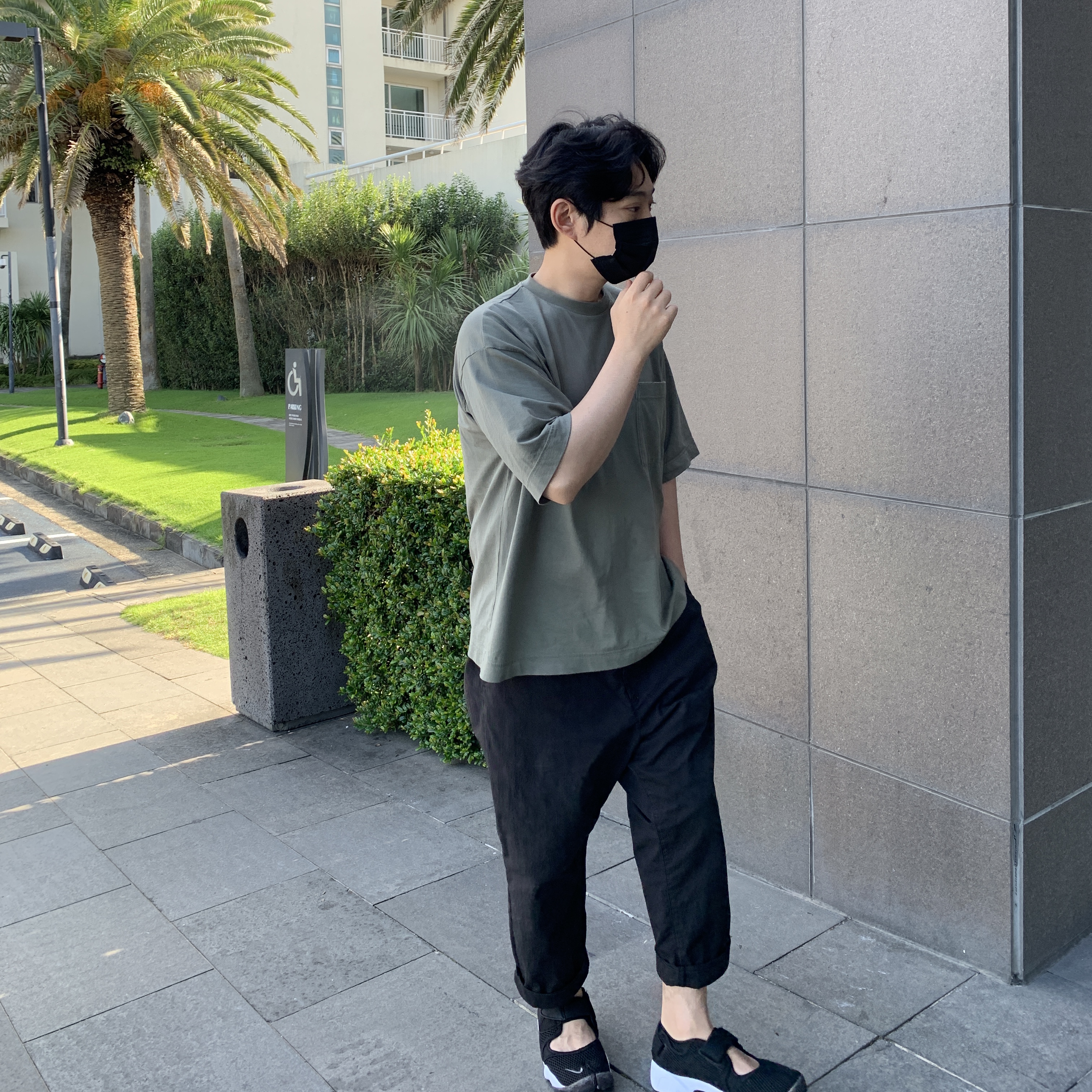 (W) Nike Air Rift Breathe Black 착용 스타일