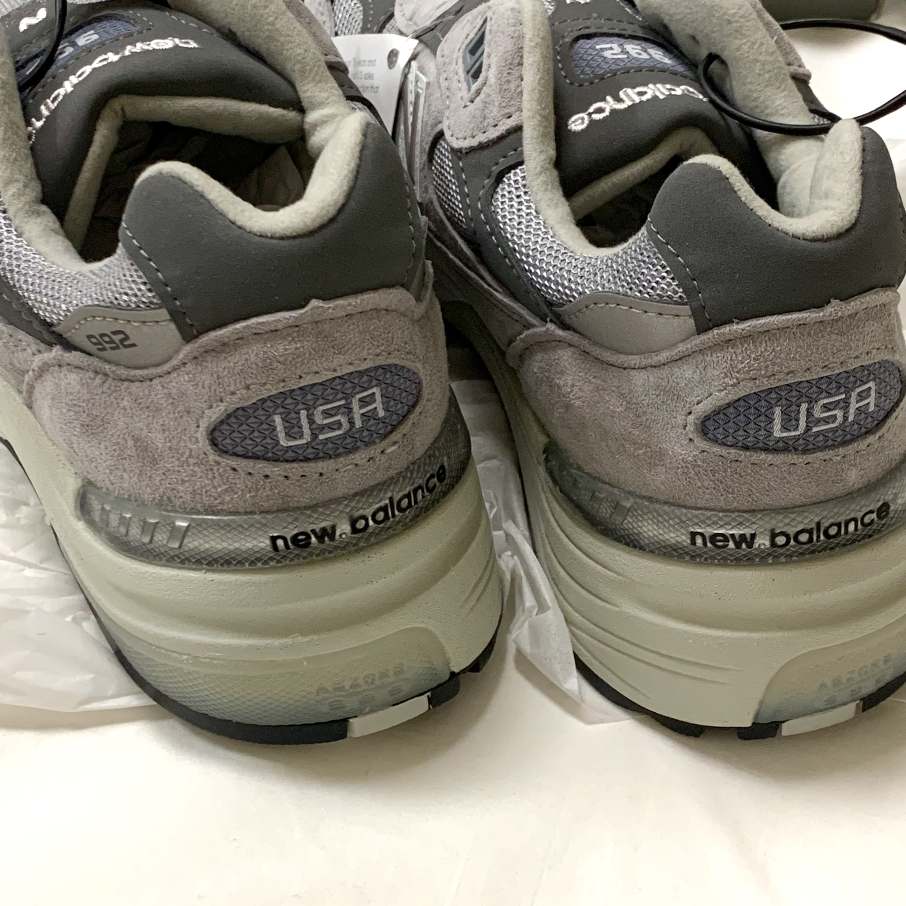 New Balance 992 Made in USA Grey - D Standard 착용 스타일 - 4