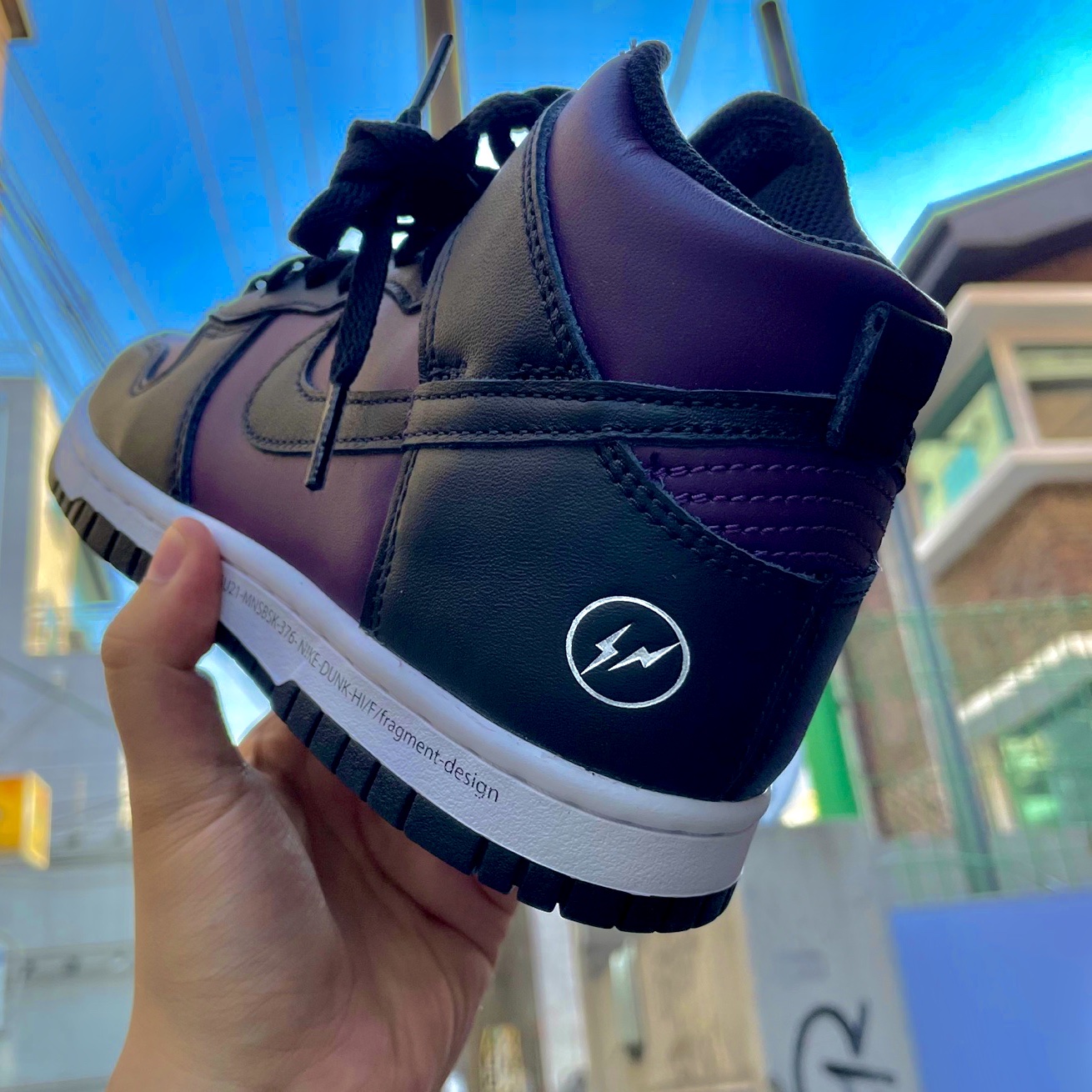 Nike x Fragment Dunk High Black 착용 스타일