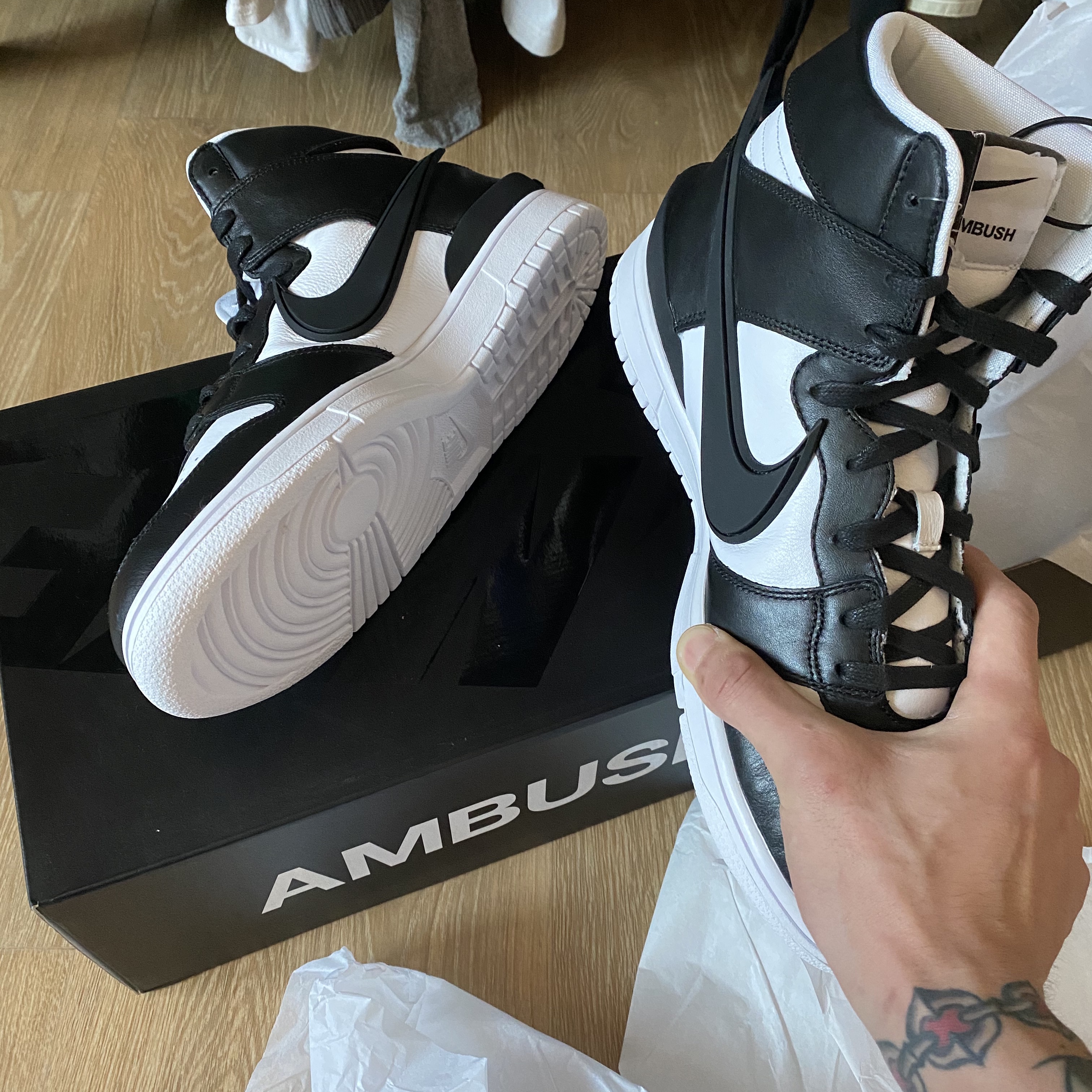 Nike x Ambush Dunk High Black 착용 스타일