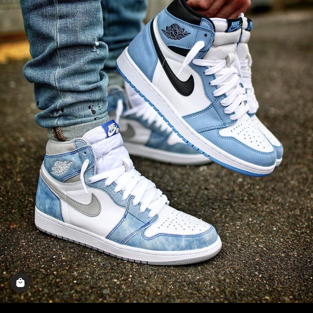 Jordan 1 Retro High OG Hyper Royal 착용 스타일 - 1