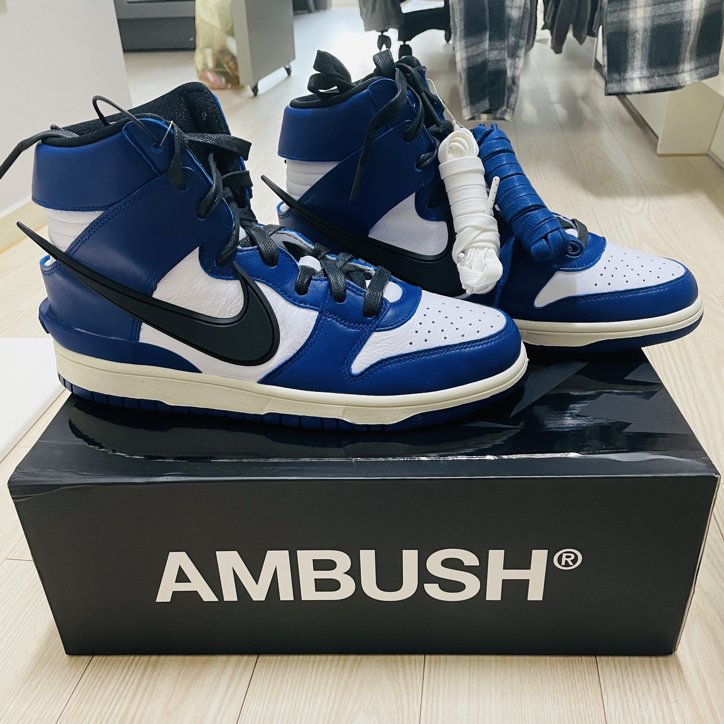 Nike x Ambush Dunk High Deep Royal Blue 착용 스타일