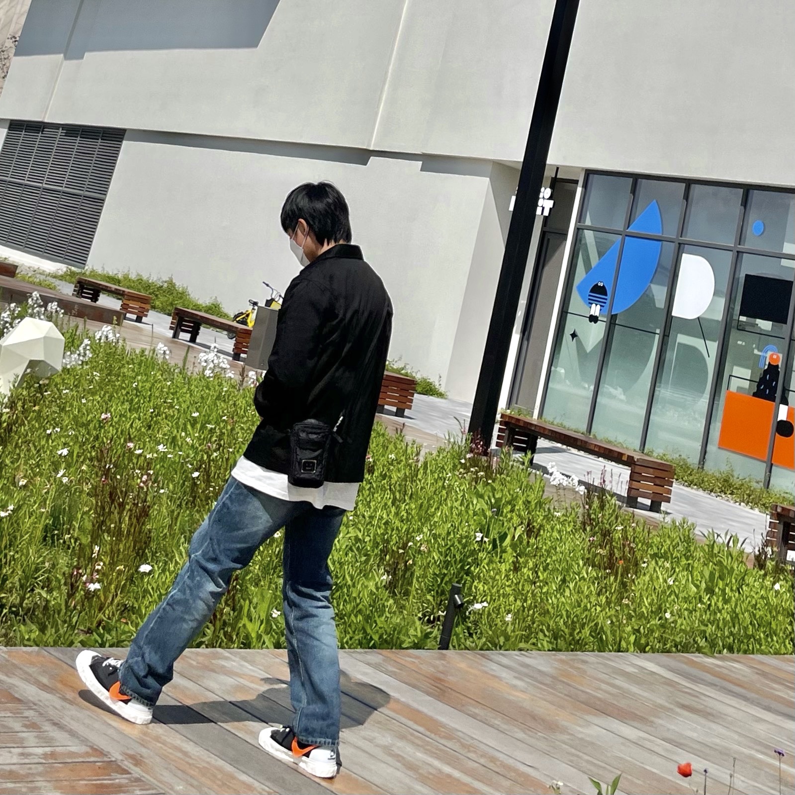 Nike x Readymade Blazer Mid Black 착용 스타일 - 2
