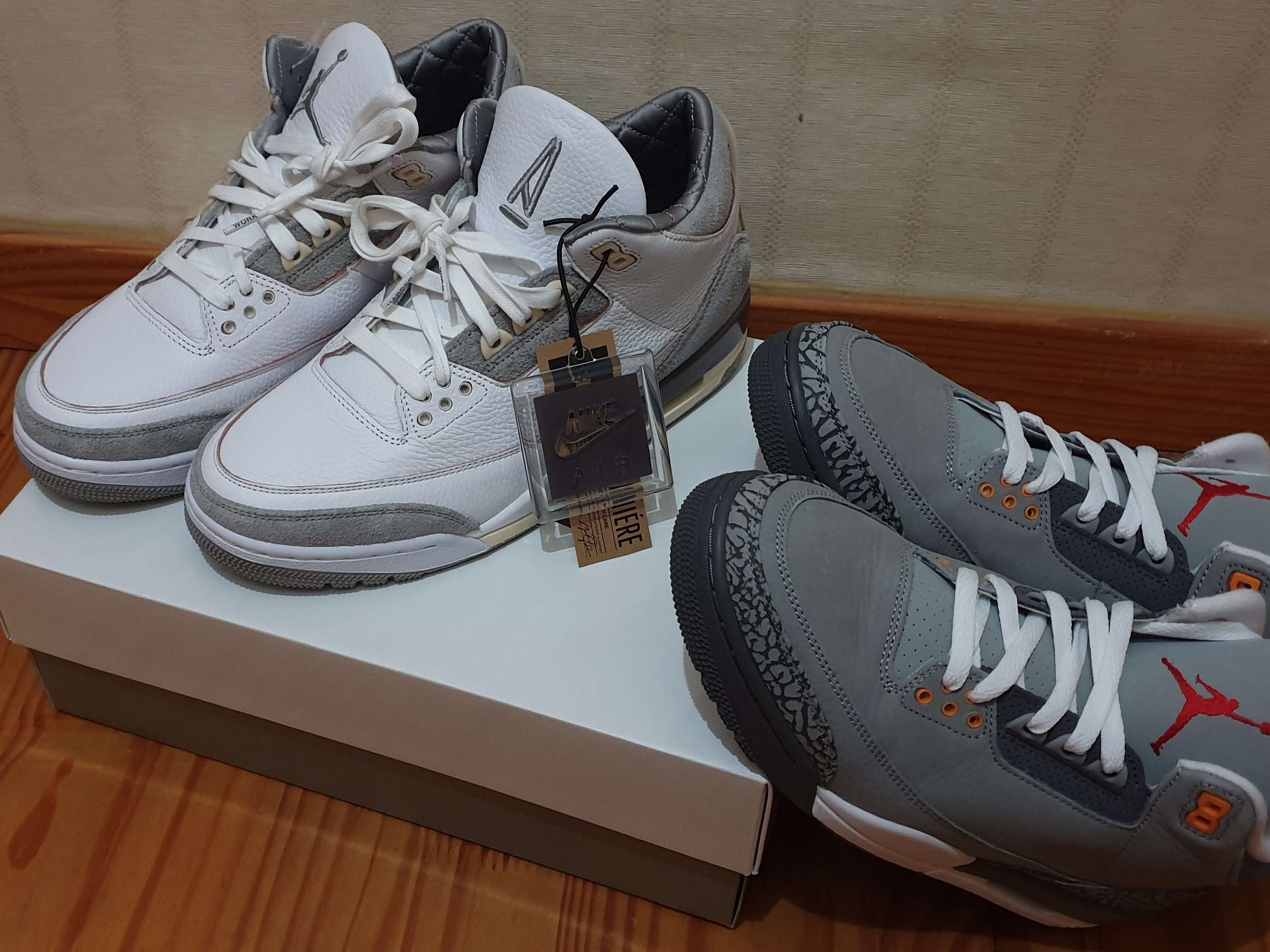 (W) Jordan 3 x A Ma Maniere Retro SP, Jordan 3 Retro Cool Grey 착용 스타일