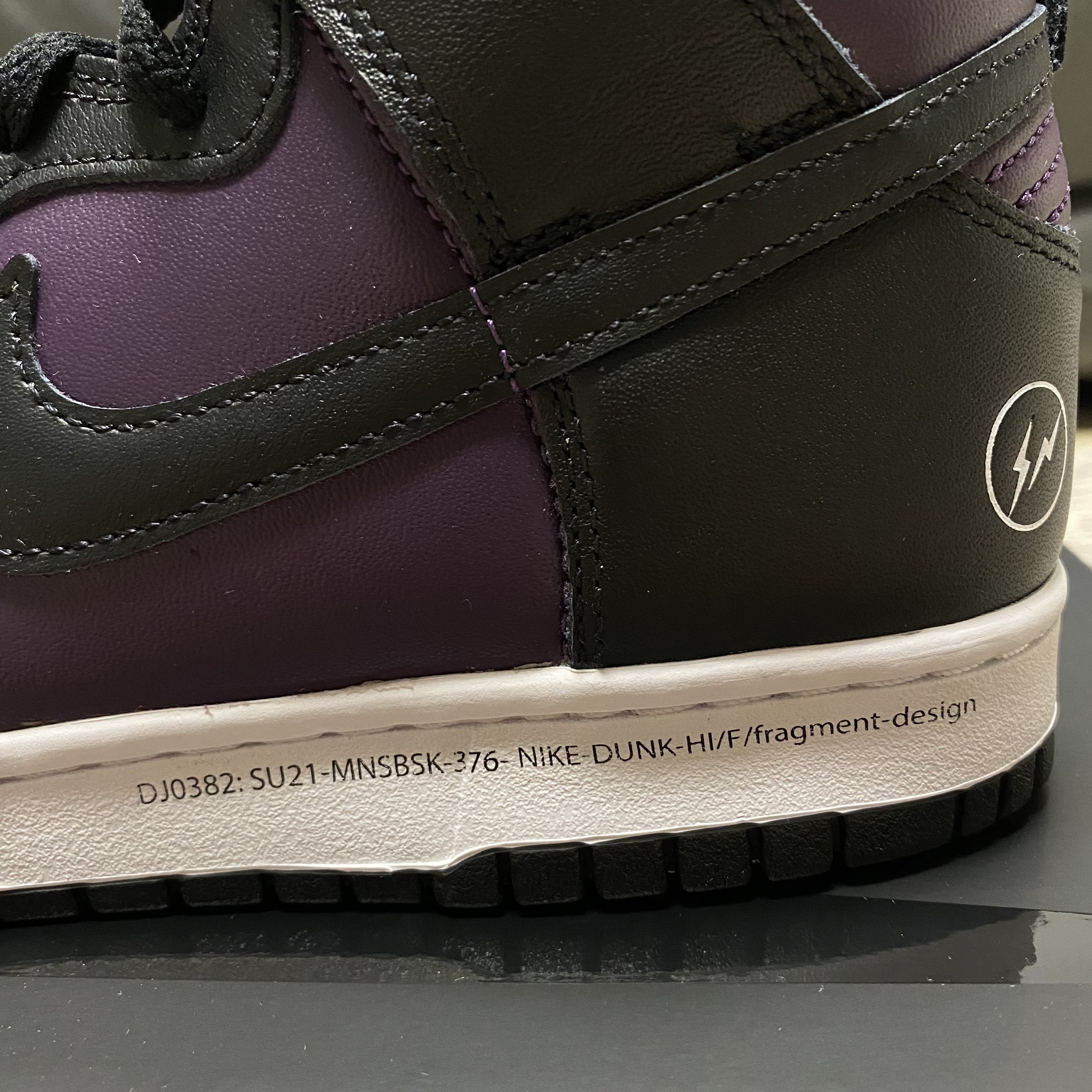Nike x Fragment Dunk High Black 착용 스타일 - 3