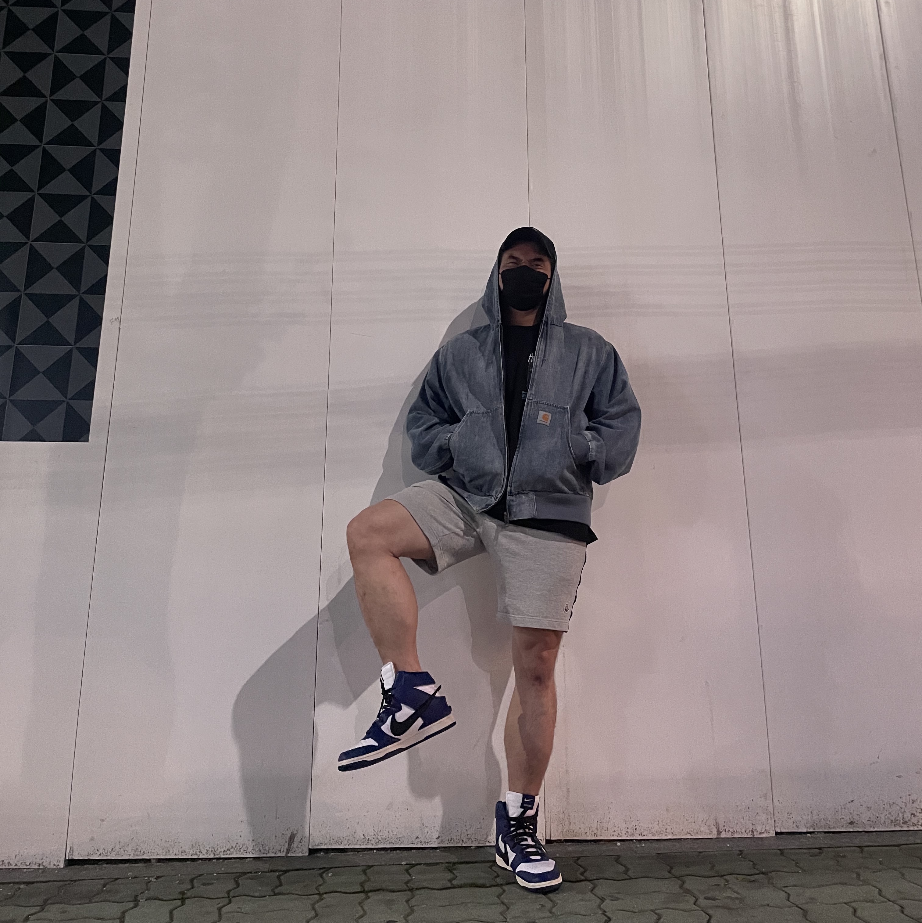 Nike x Ambush Dunk High Deep Royal Blue 착용 스타일 - 2