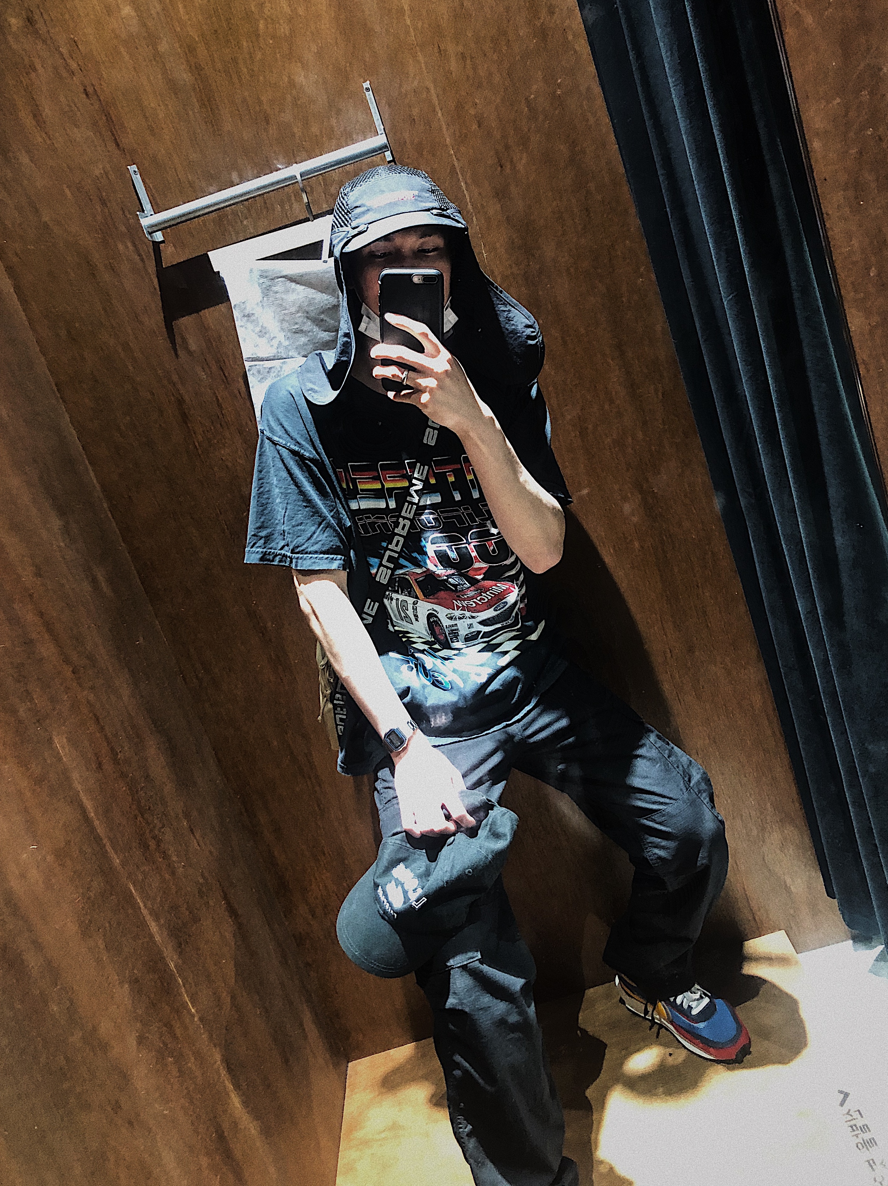 Nike x Sacai LDWaffle Blue Multi 착용 스타일