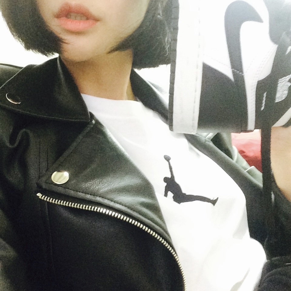 (GS) Jordan 1 Retro High OG Black White 2014 착용 스타일