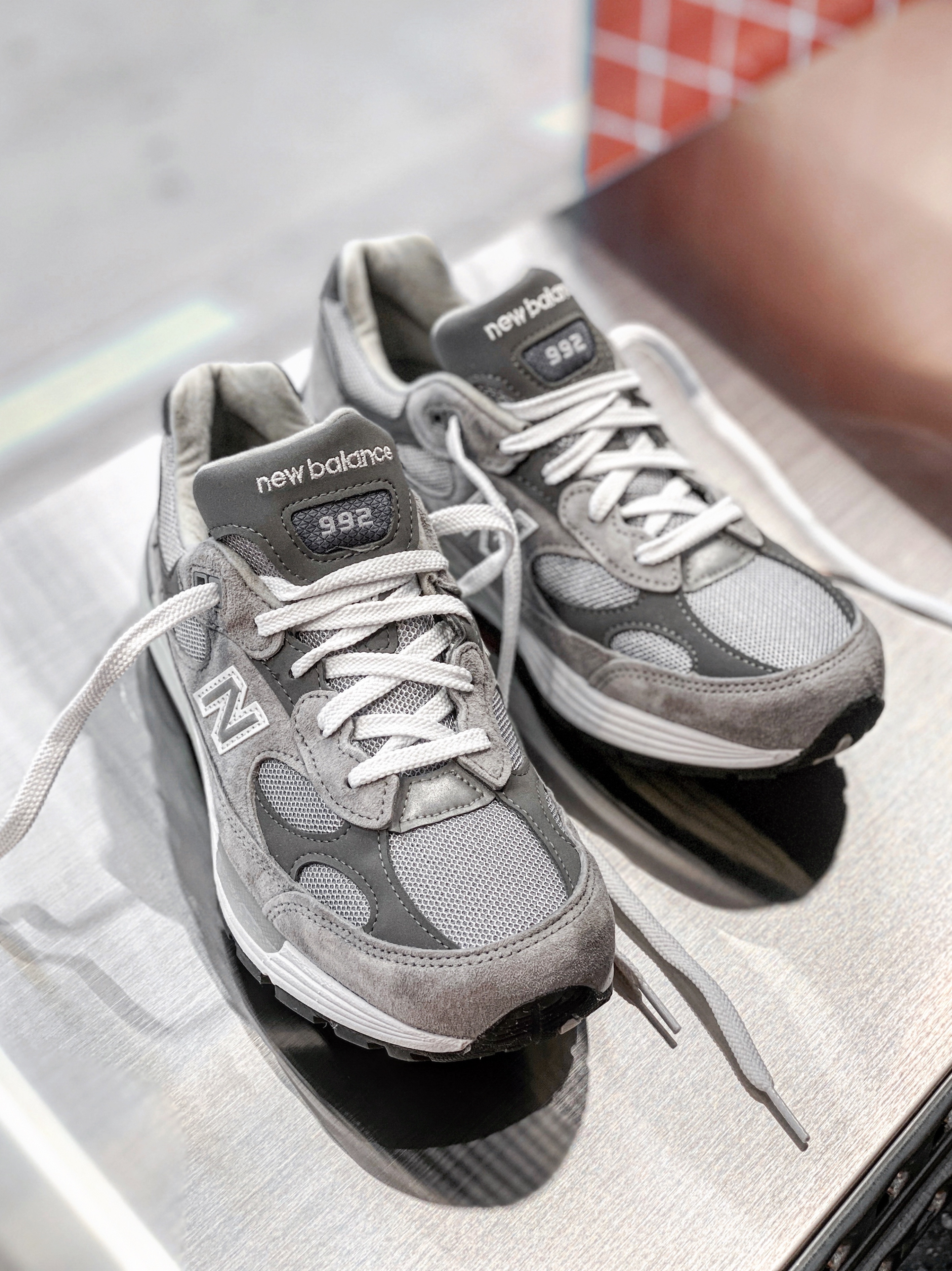 New Balance 992 Made in USA Grey - D Standard 착용 스타일