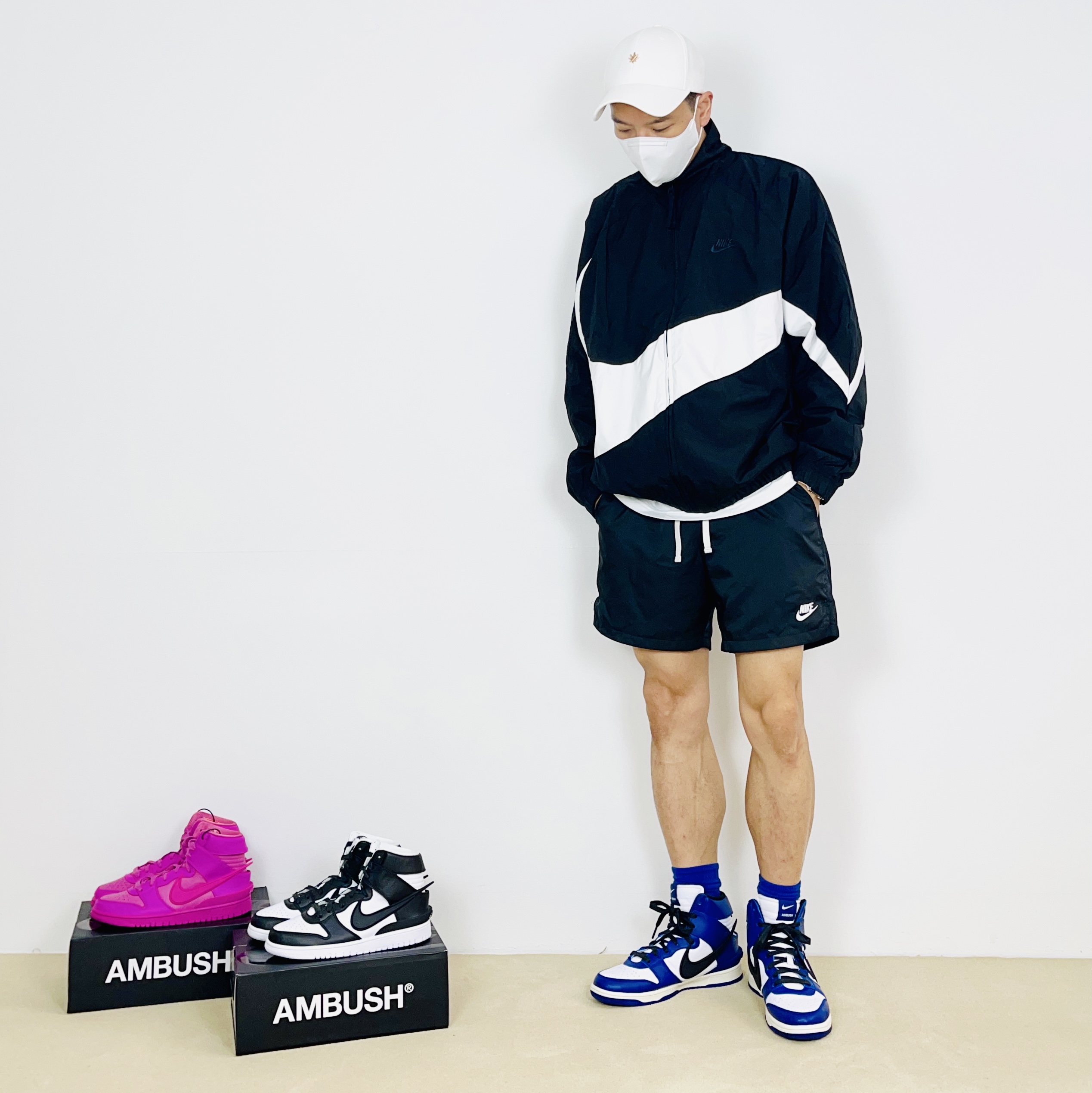 Nike x Ambush Dunk High Cosmic Fuchsia, Nike x Ambush Dunk High Black 착용 스타일 - 2