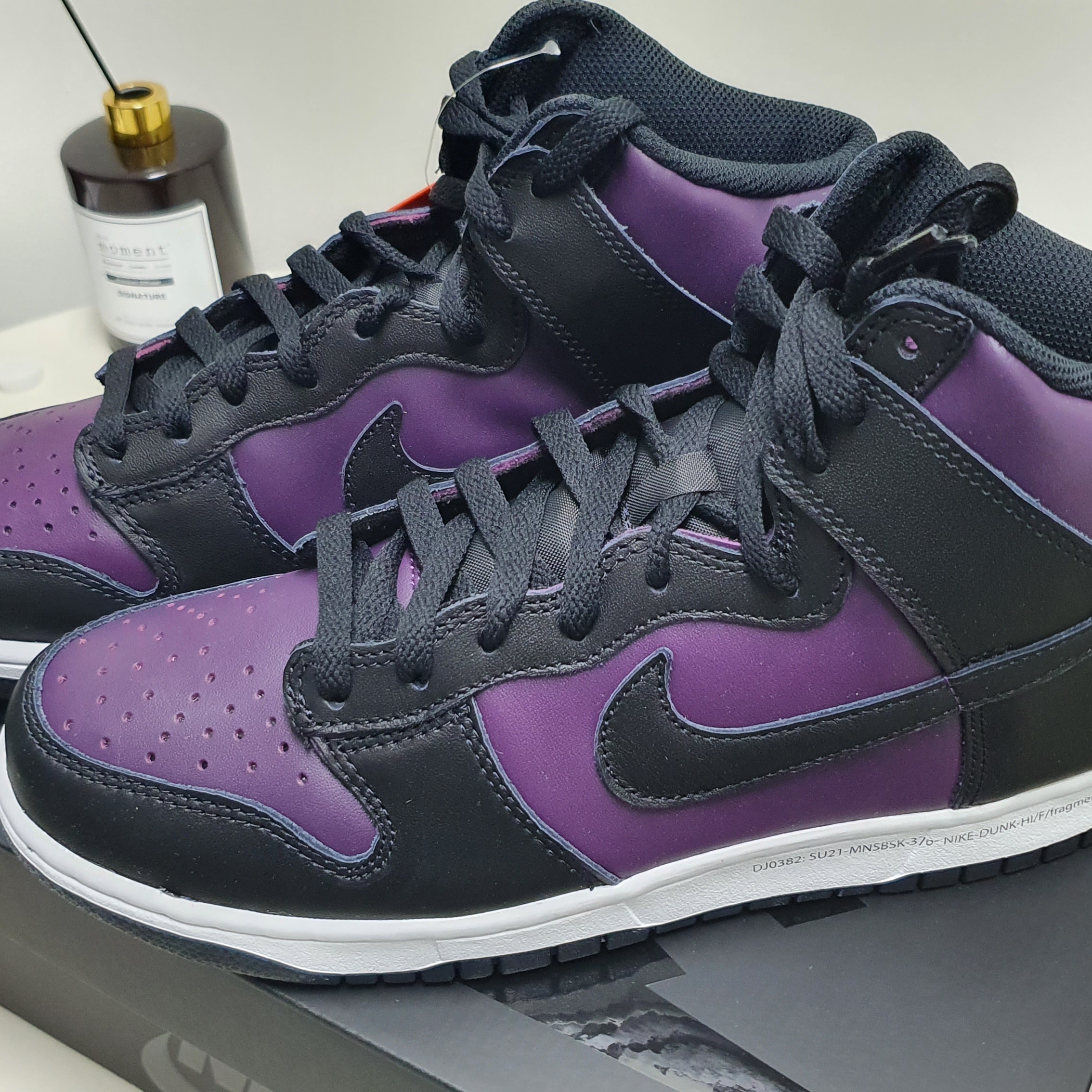 Nike x Fragment Dunk High Black 착용 스타일 - 2