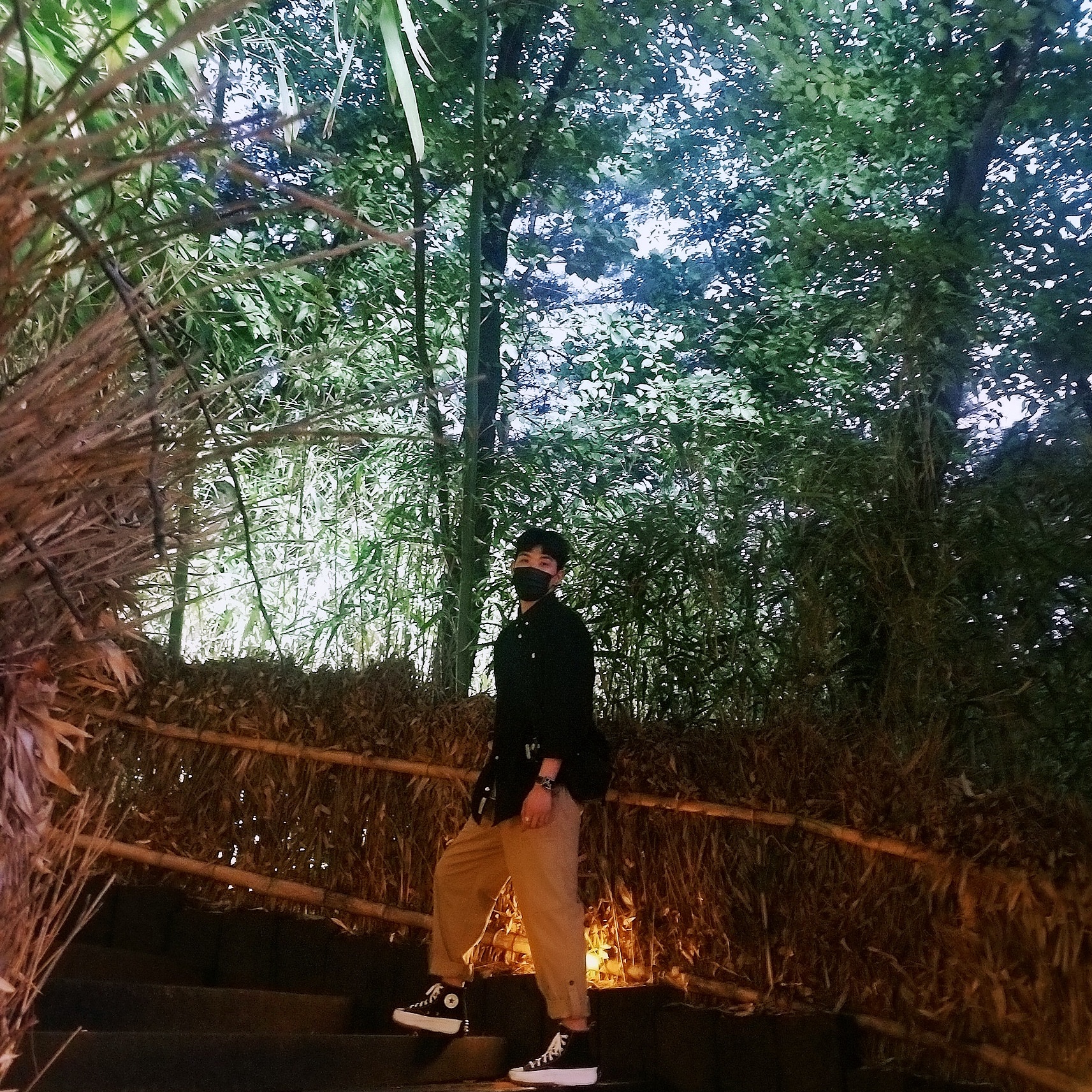Converse Run Star Hike Hi Black White Gum 착용 스타일